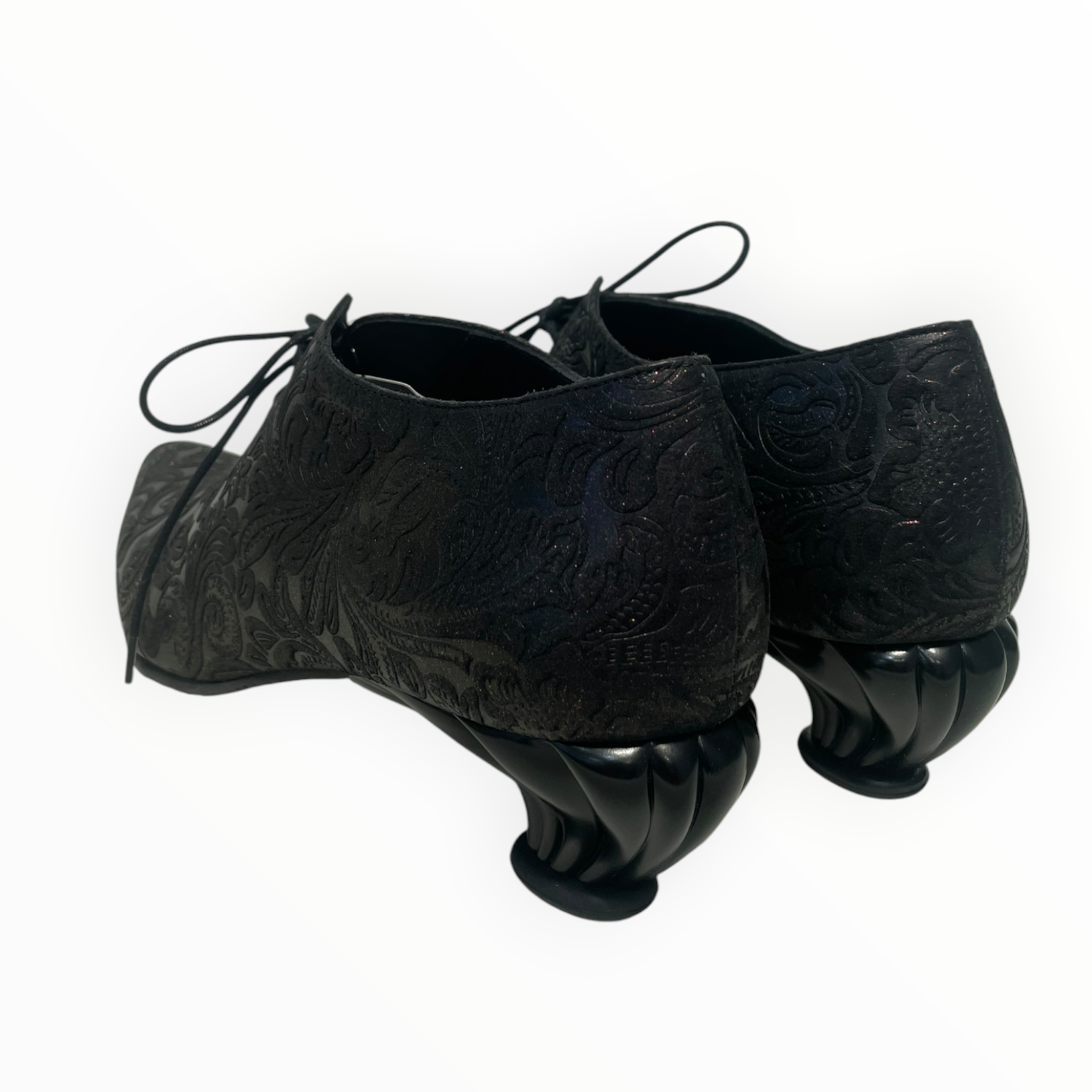 JOHN FLUEVOG/Dress Shoes/US 8/Glitter/Leather/BLK/FIREFLY LACE UP SHOE view 2