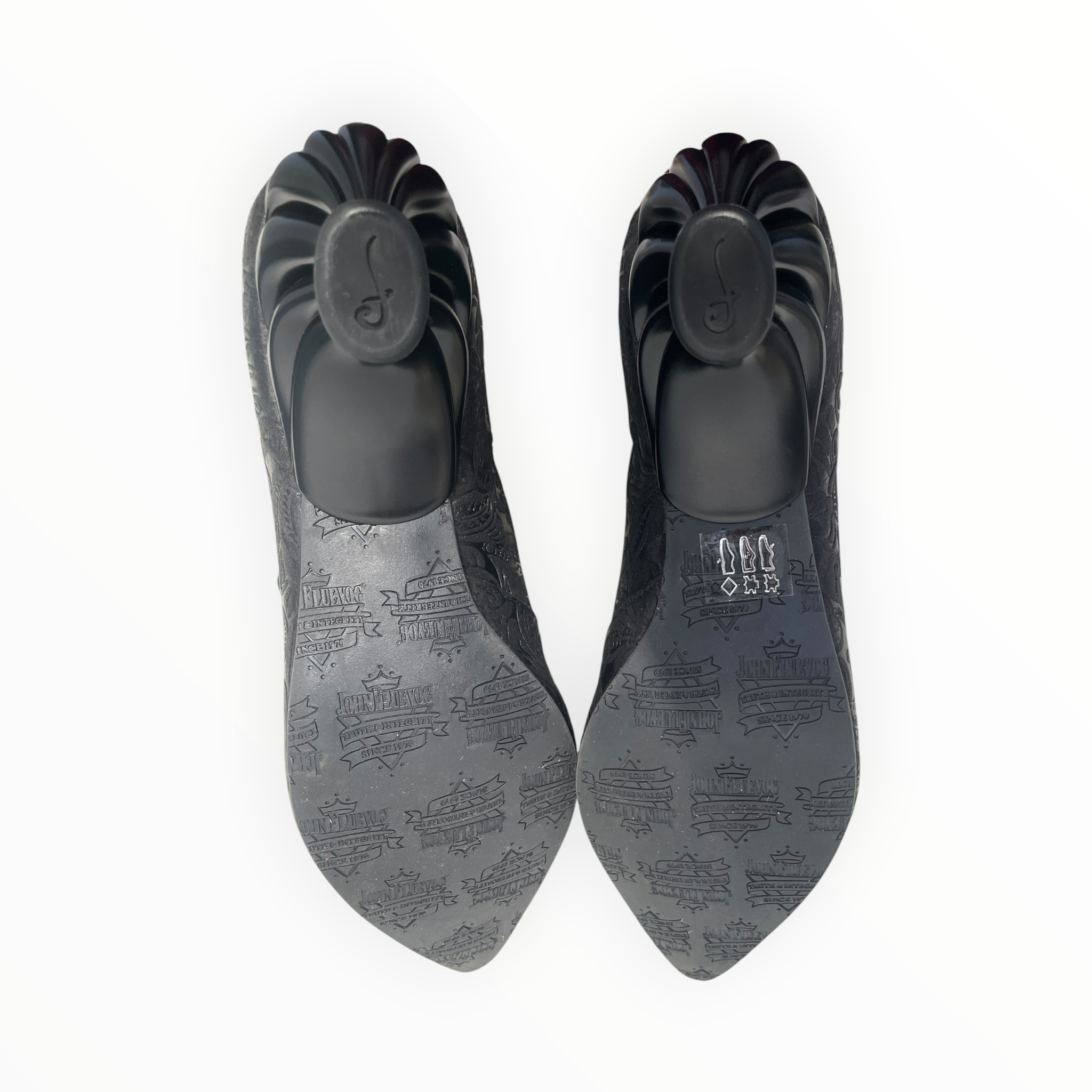 JOHN FLUEVOG/Dress Shoes/US 8/Glitter/Leather/BLK/FIREFLY LACE UP SHOE view 4