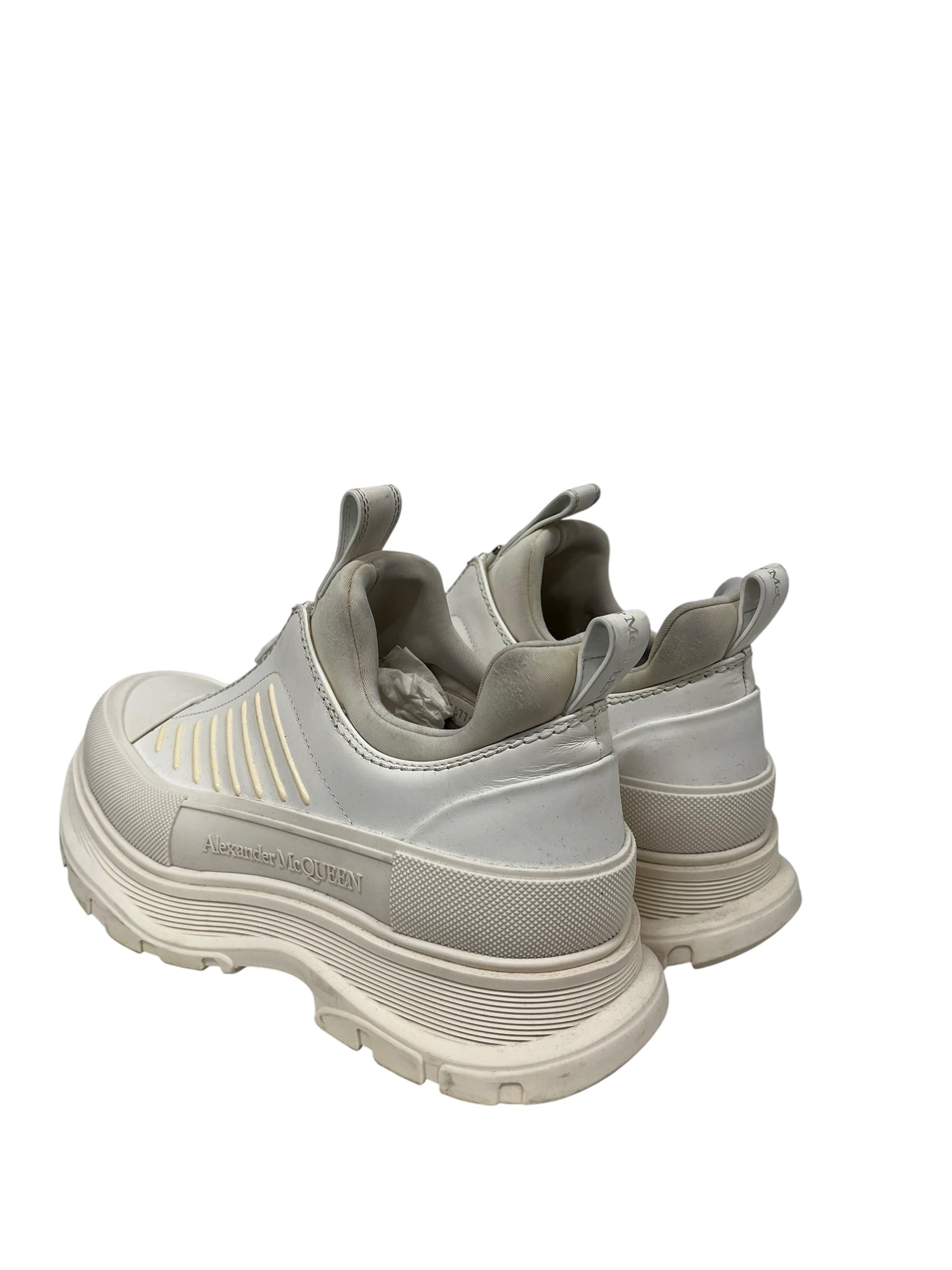 Alexander McQueen/Hi-Sneakers/EU 42/Leather/WHT/PLATFORM, FRONT ZIP CLOSURE view 2