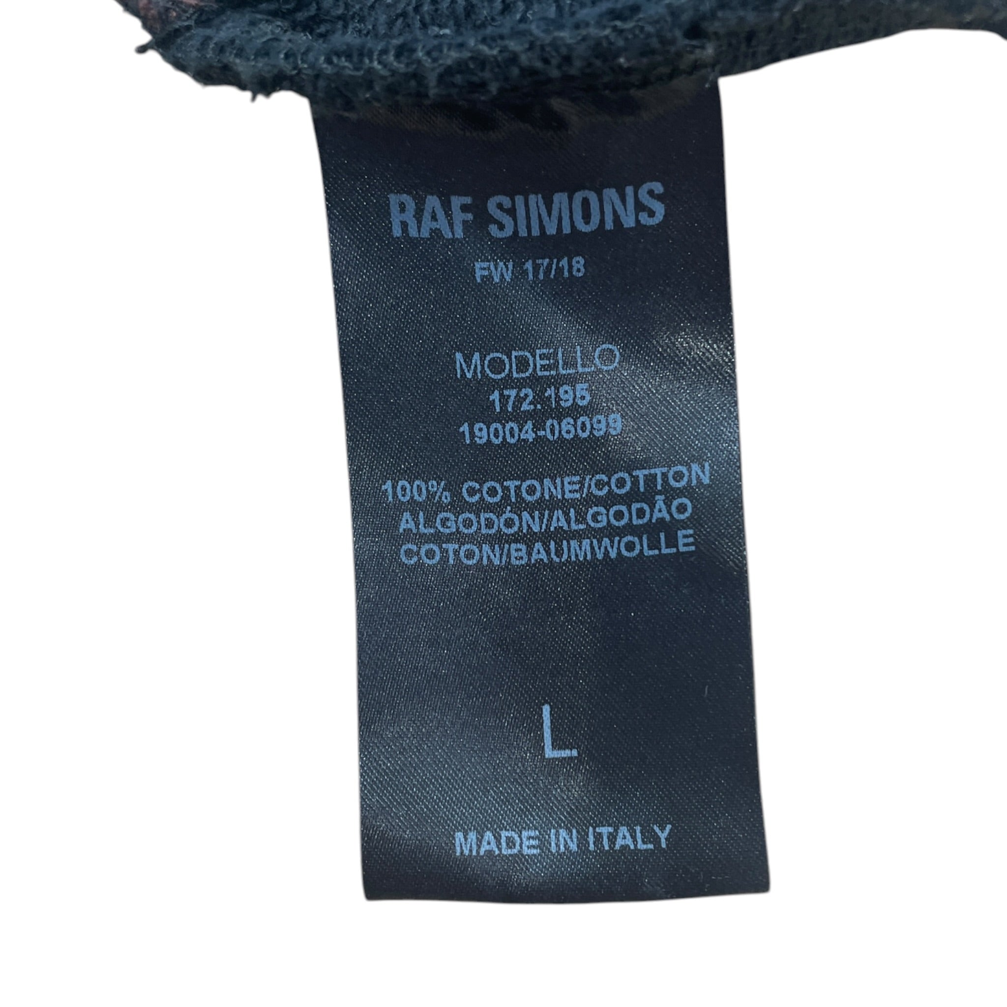 RAF SIMONS/Hoodie/L/Cotton/BRW/oversizsed tape detail hoodie view 4