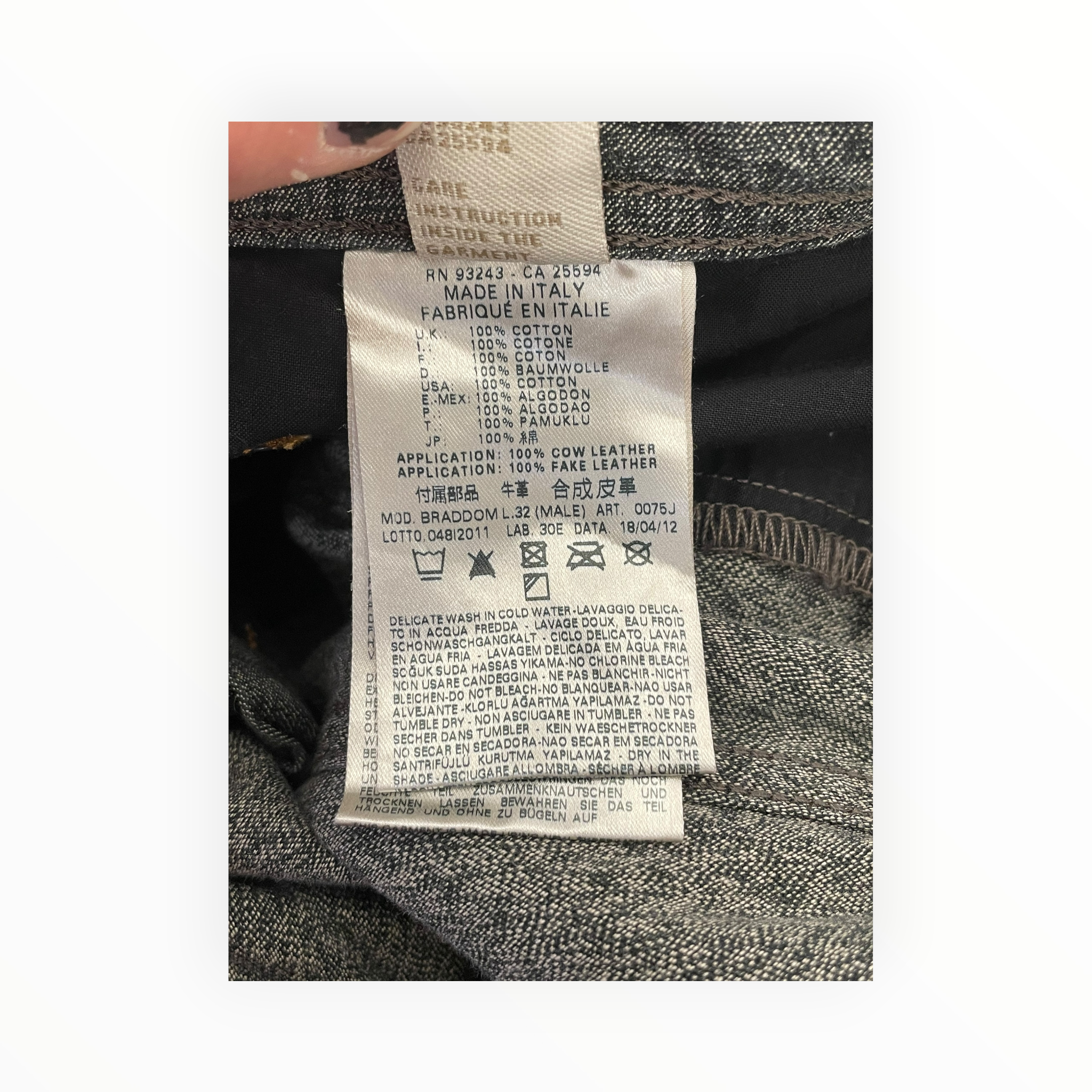 DIESEL/Pants/32/Cotton/GRY/Button Fly/Charm on Belt Loop view 4