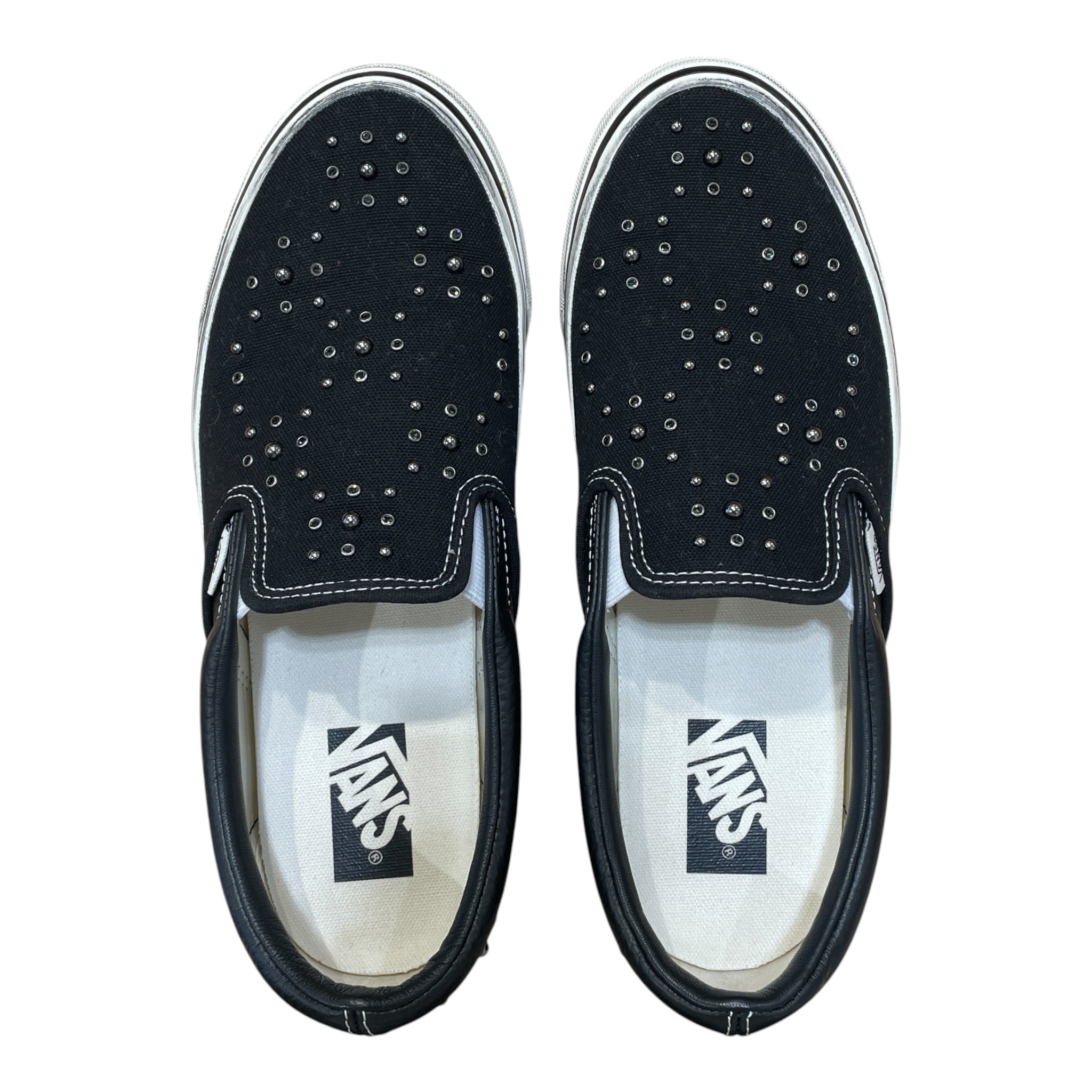 VANS/Low-Sneakers/US 9/Cotton/BLK/BLACK PEARLIZED view 3