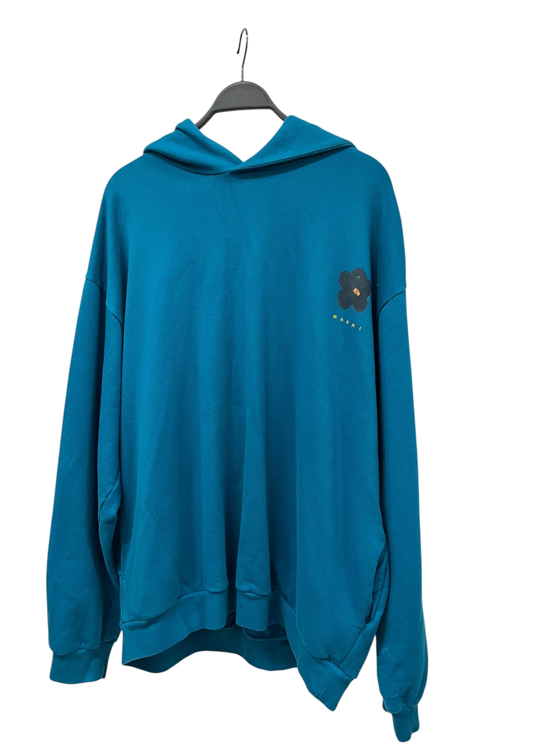MARNI/Hoodie/56/Cotton/BLU/Oversize/FLOWER HOODIE view 1