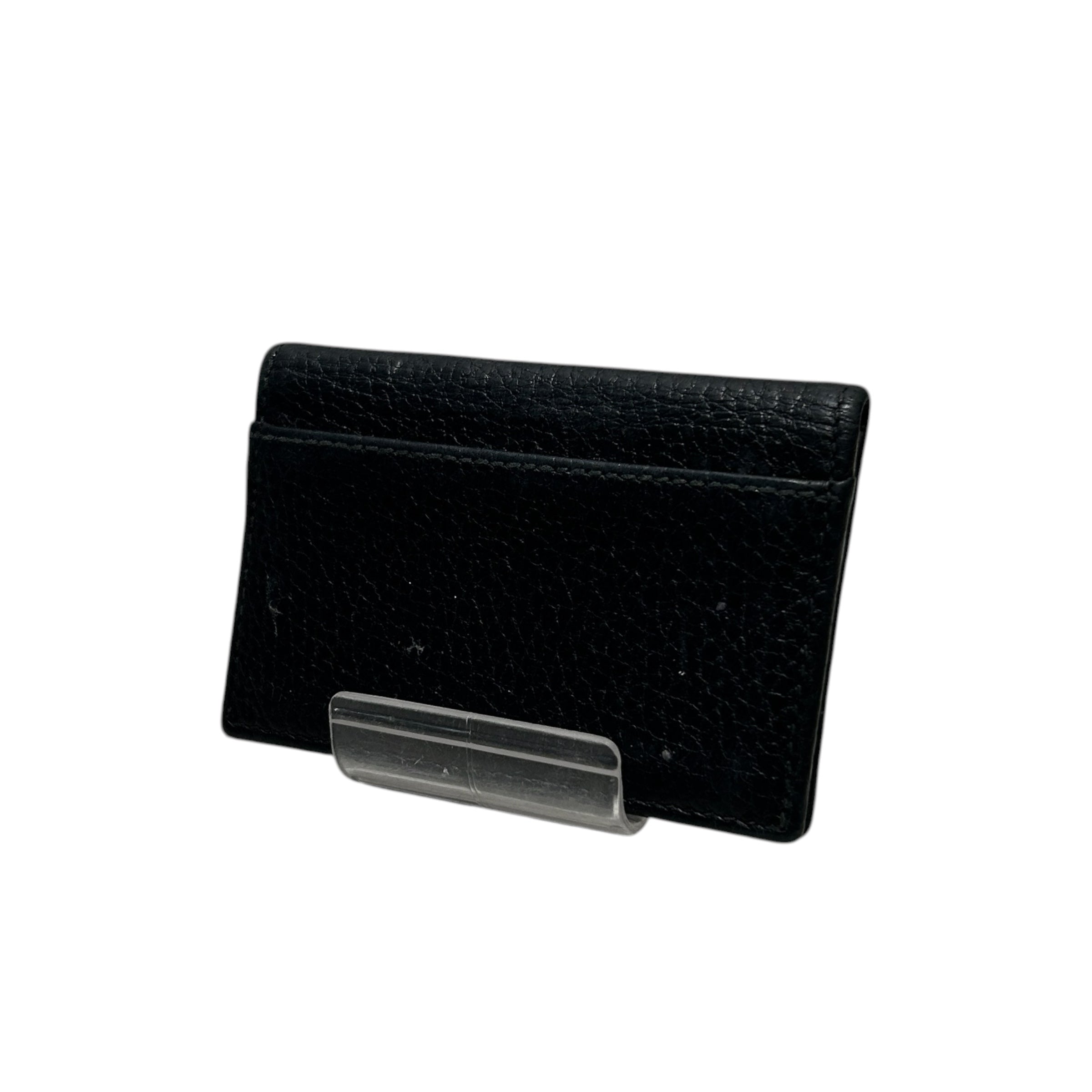 GUCCI/Card Case/Leather/BLK/GOLD GG FRNT BIFOLD CARDHLDER view 2