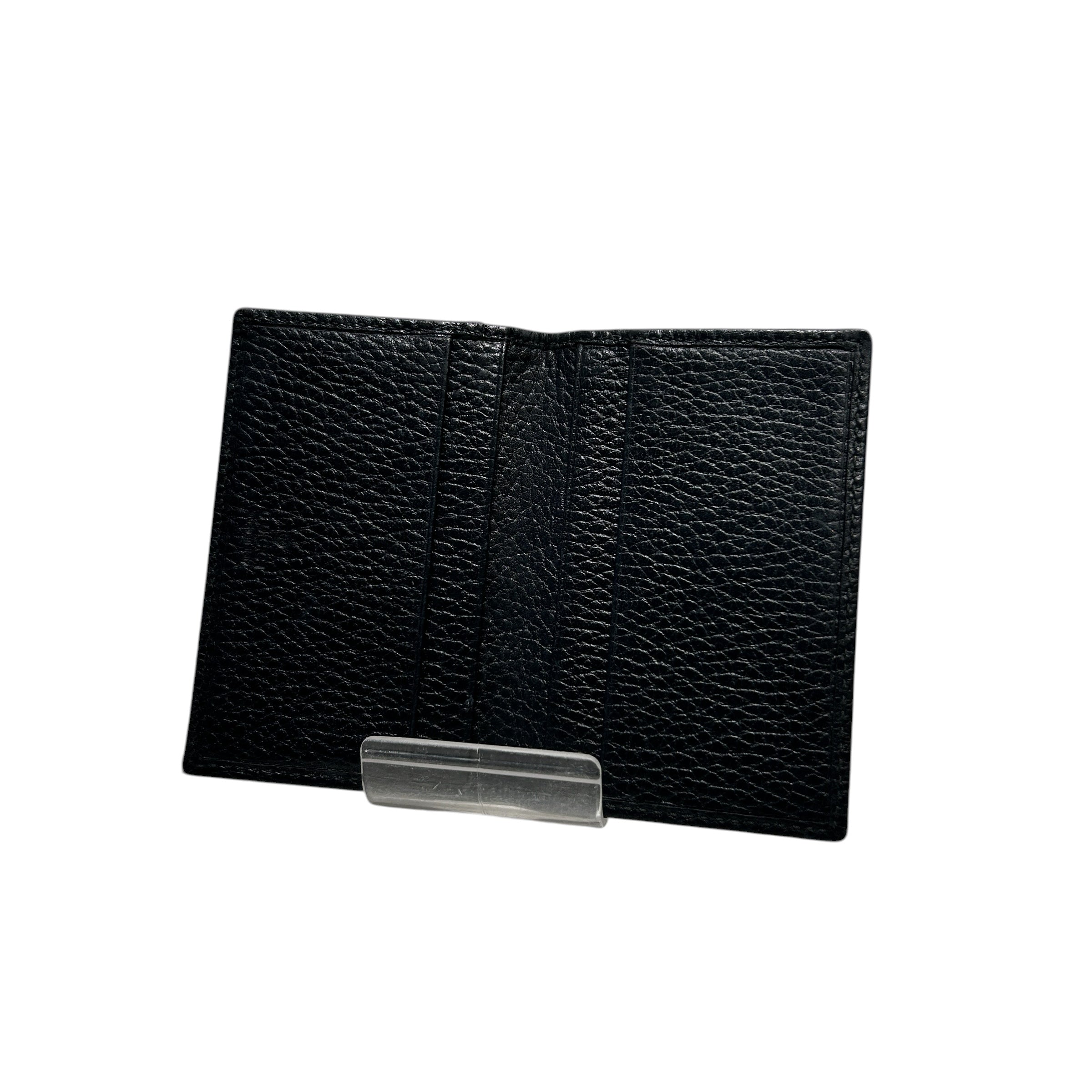 GUCCI/Card Case/Leather/BLK/GOLD GG FRNT BIFOLD CARDHLDER view 4