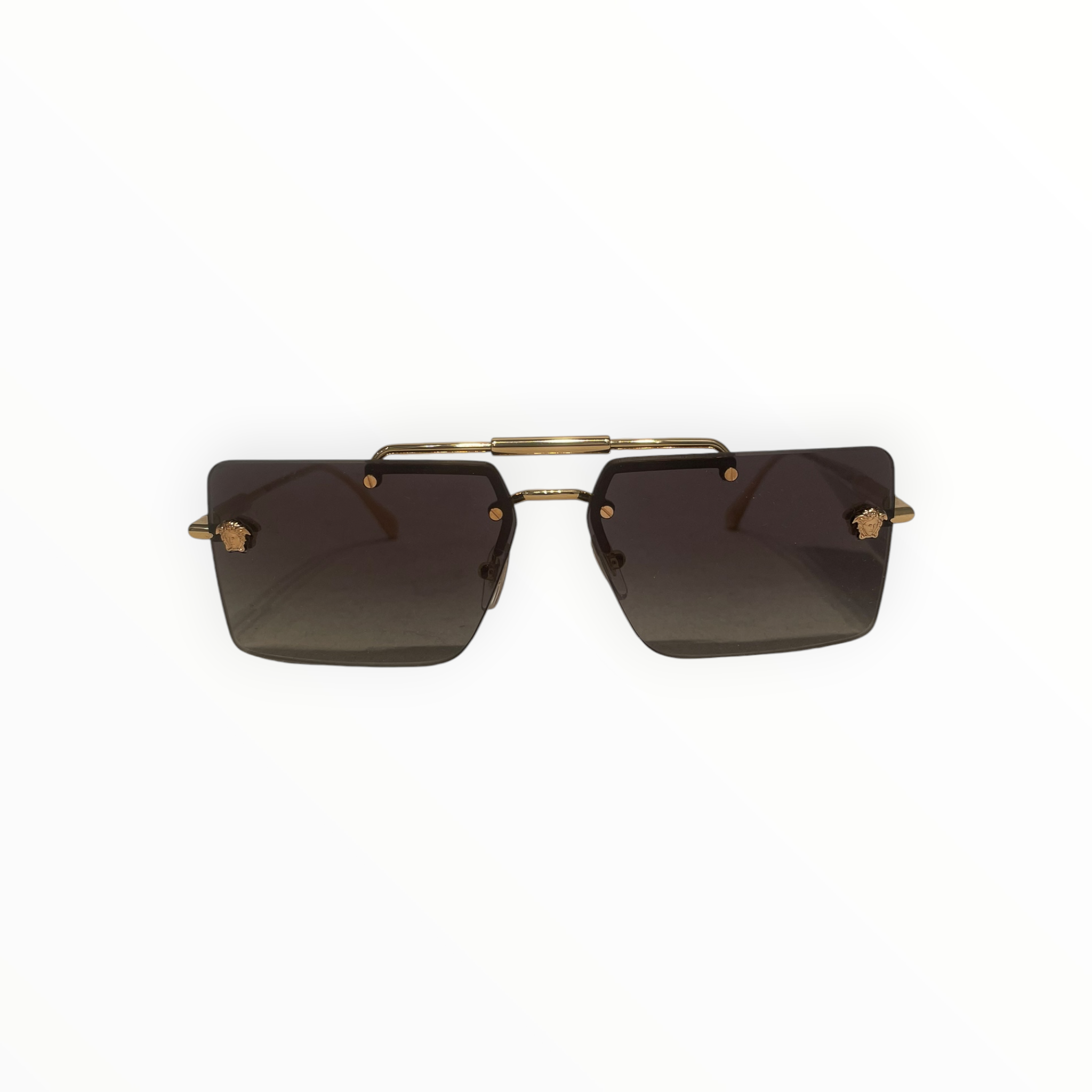 VERSACE/Sunglasses/Metal/BLK/M's/RECTANGLE RIMLESS SUNGLASSES view 1