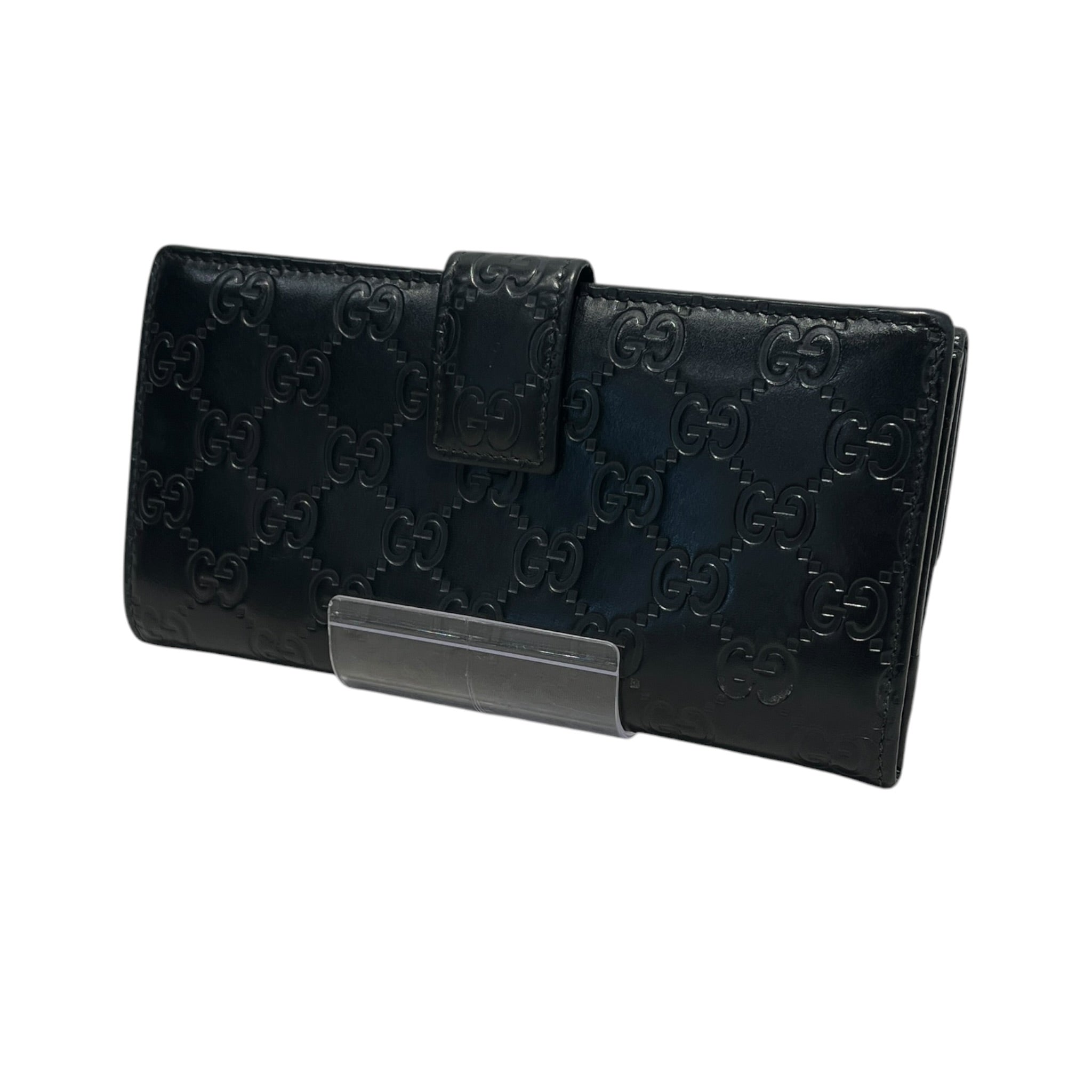 GUCCI/Long Wallet/Leather/BLK/L's/Guccisima view 2