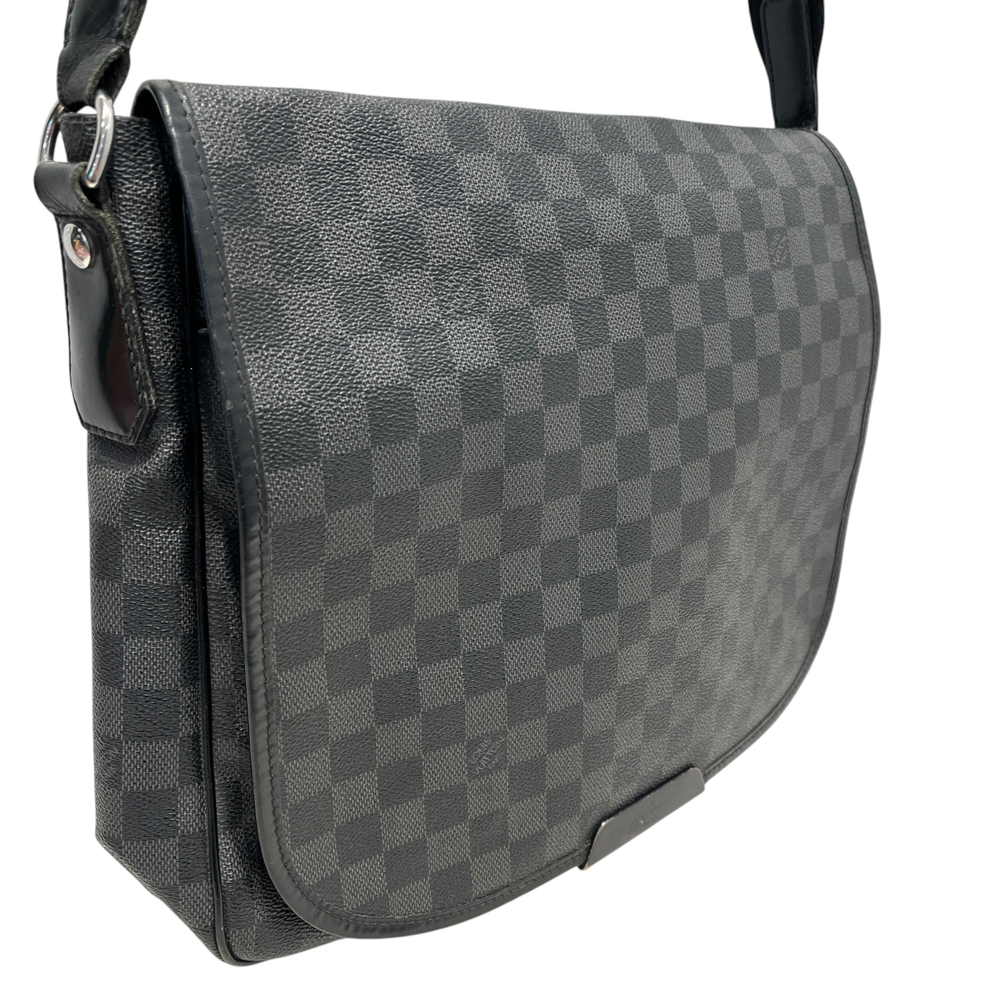 LOUIS VUITTON/Cross Body Bag/Leather/BLK/DAMIER MESSENGER view 8