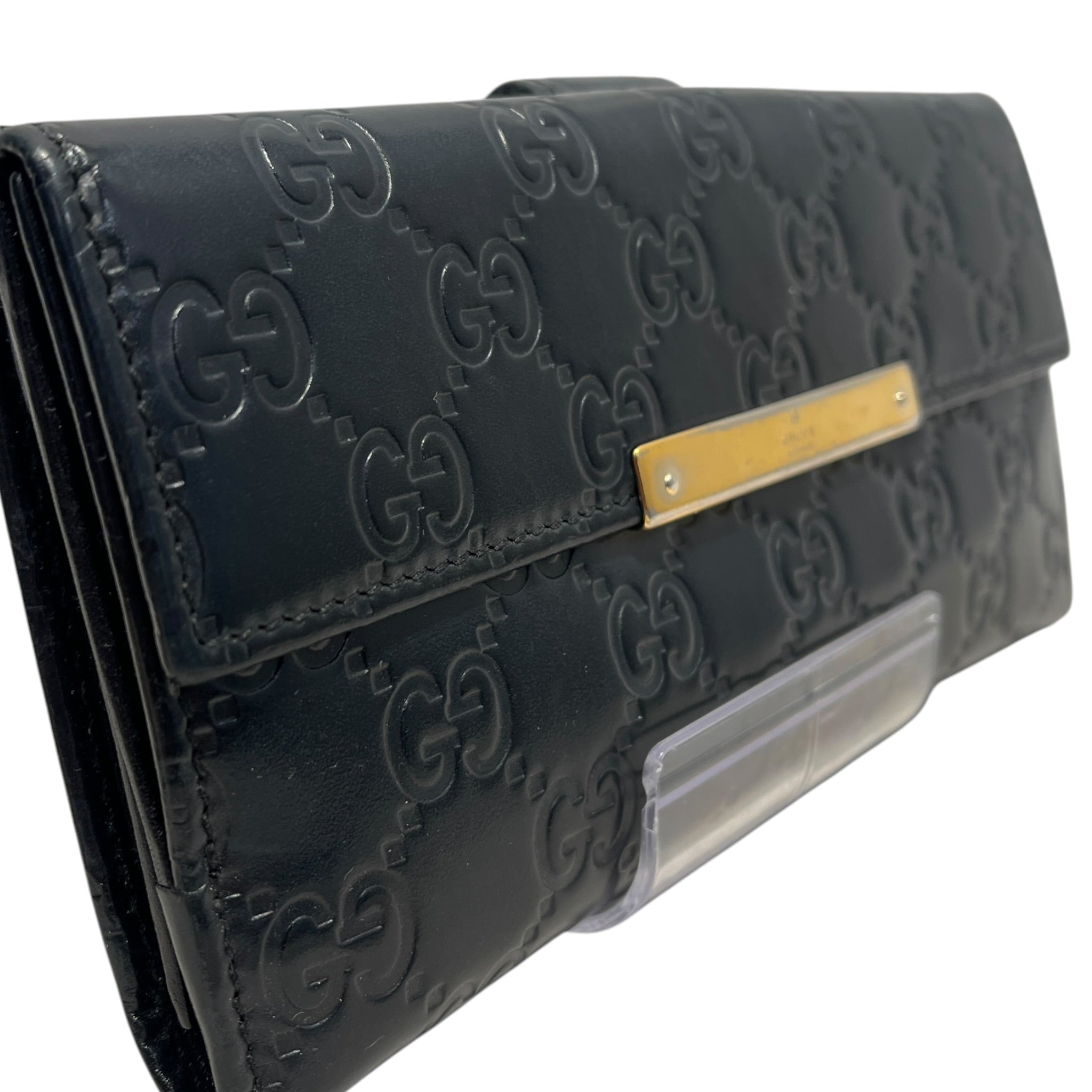 GUCCI/Long Wallet/Leather/BLK/L's/Guccisima view 6