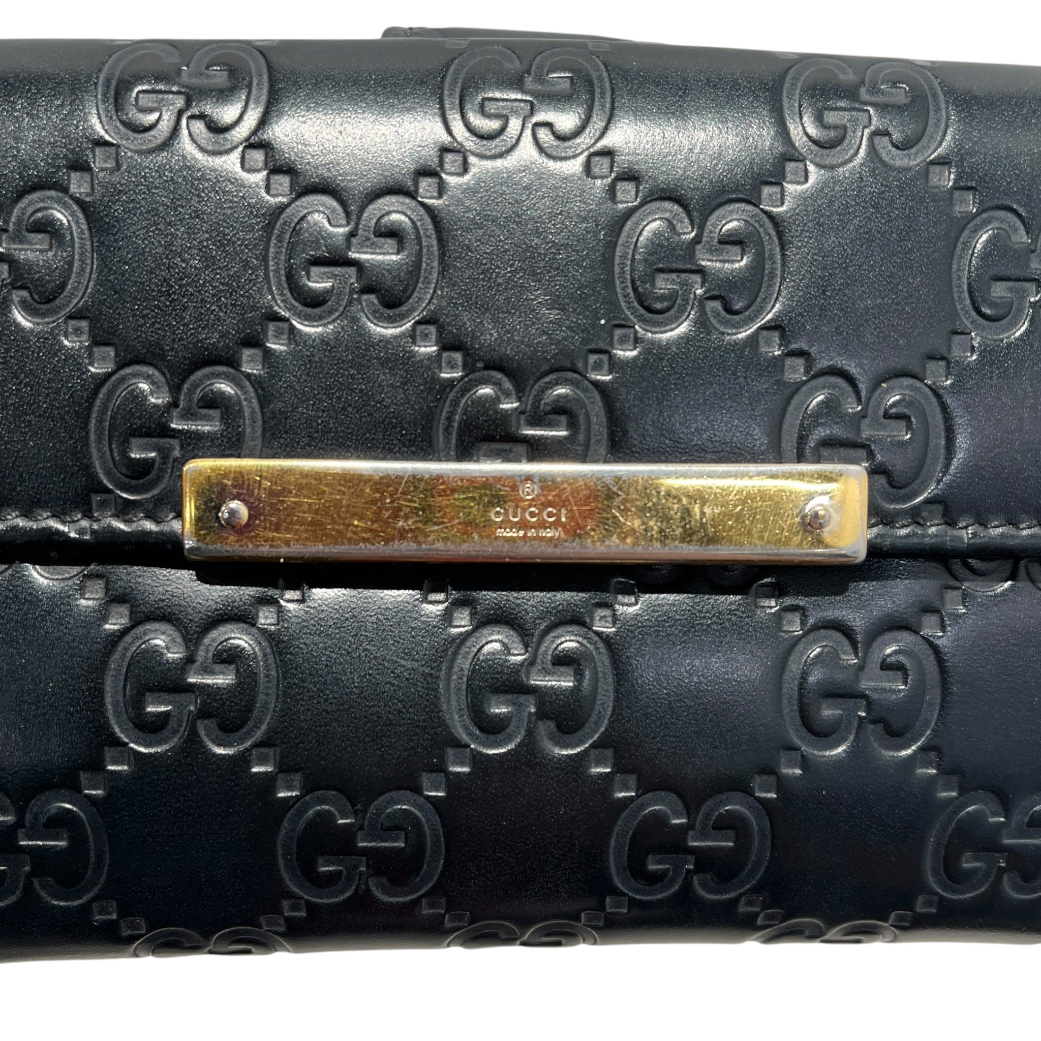 GUCCI/Long Wallet/Leather/BLK/L's/Guccisima view 7