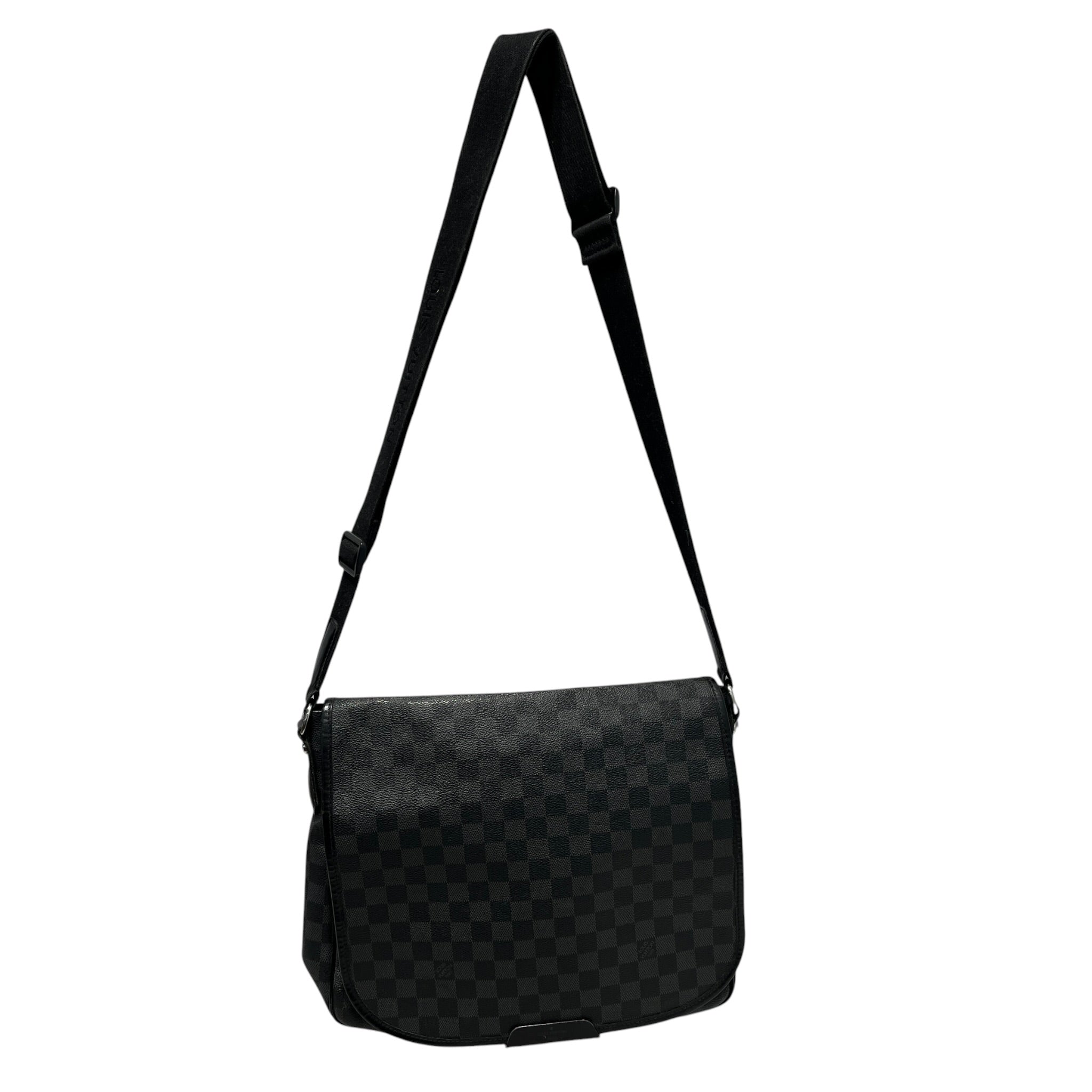 LOUIS VUITTON/Cross Body Bag/Leather/BLK/DAMIER MESSENGER view 1