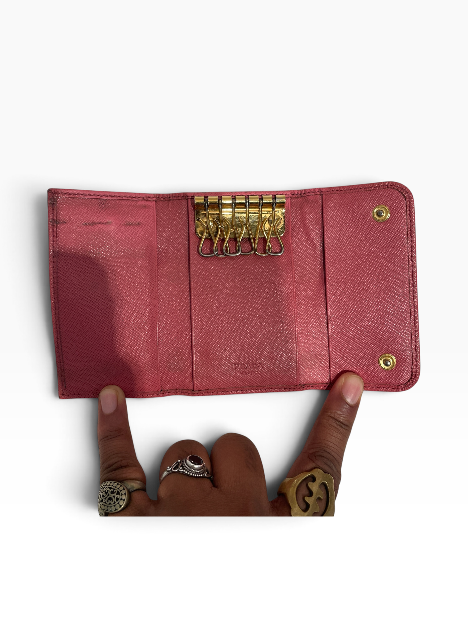 PRADA/Wallet/Leather/PNK/L's/6 KEY CASE view 4