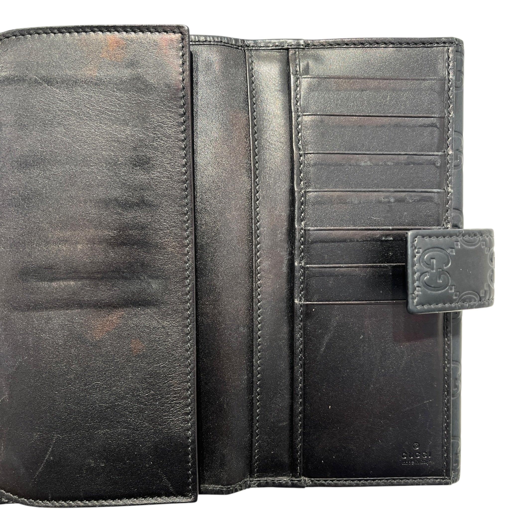 GUCCI/Long Wallet/Leather/BLK/L's/Guccisima view 9