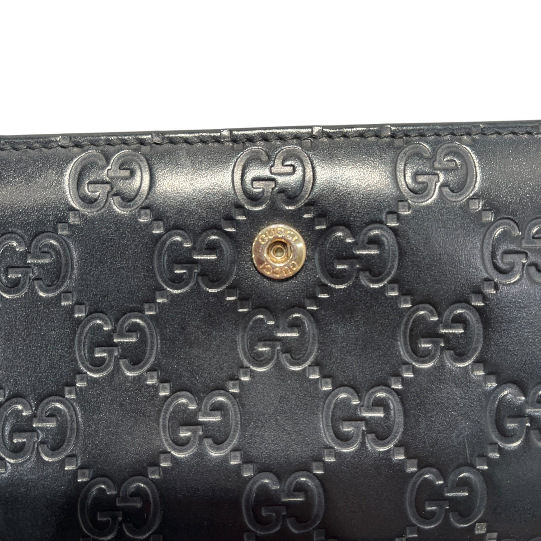 GUCCI/Long Wallet/Leather/BLK/L's/Guccisima view 10