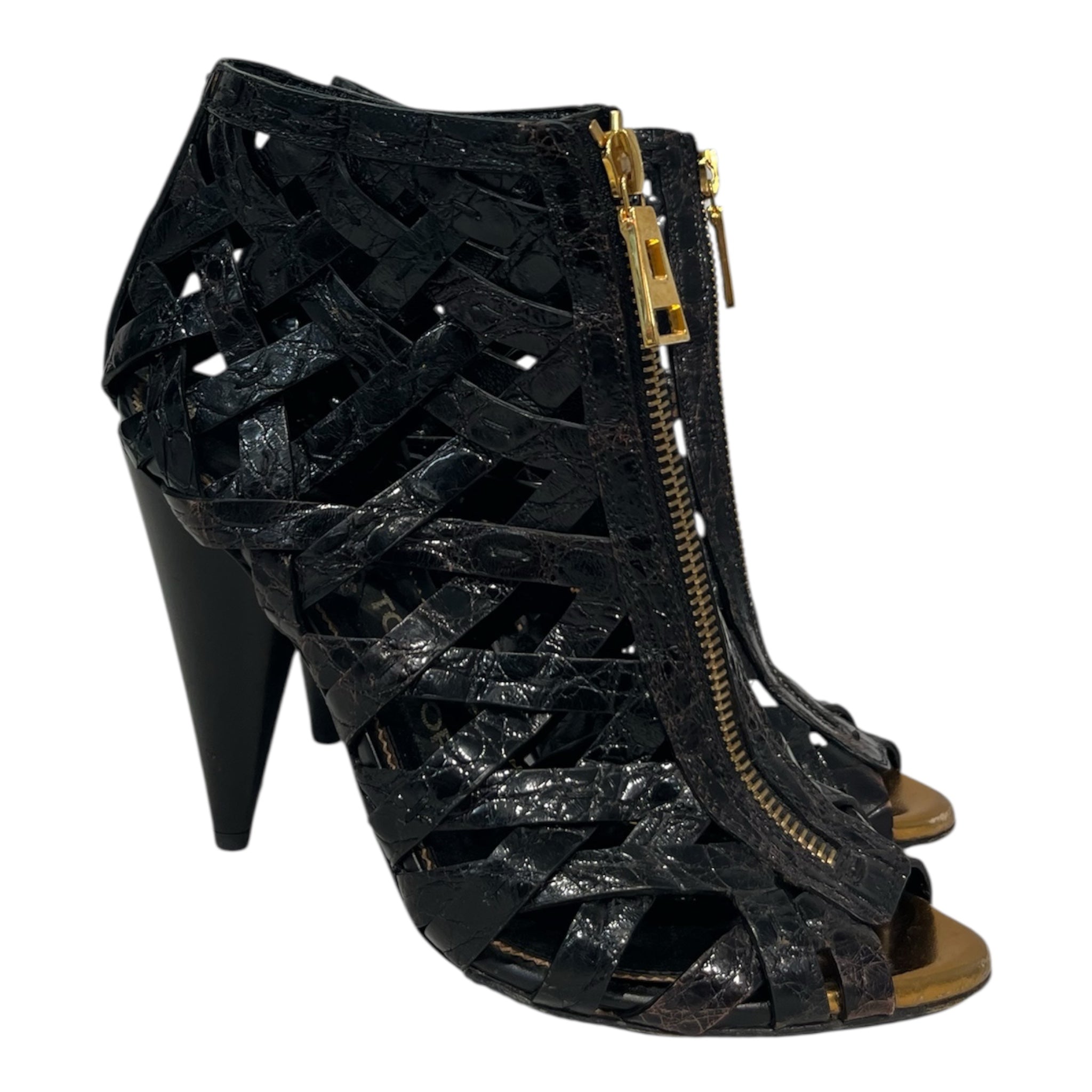 TOM FORD/Heels/EU 35.5/Leather/BLK/LATTICE LEATHER view 1