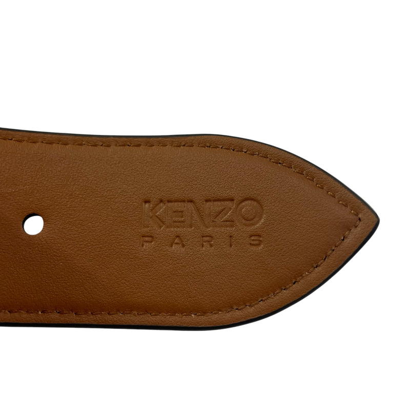 KENZO/Belt/Leather/BLK/SILVER ELEPHANT