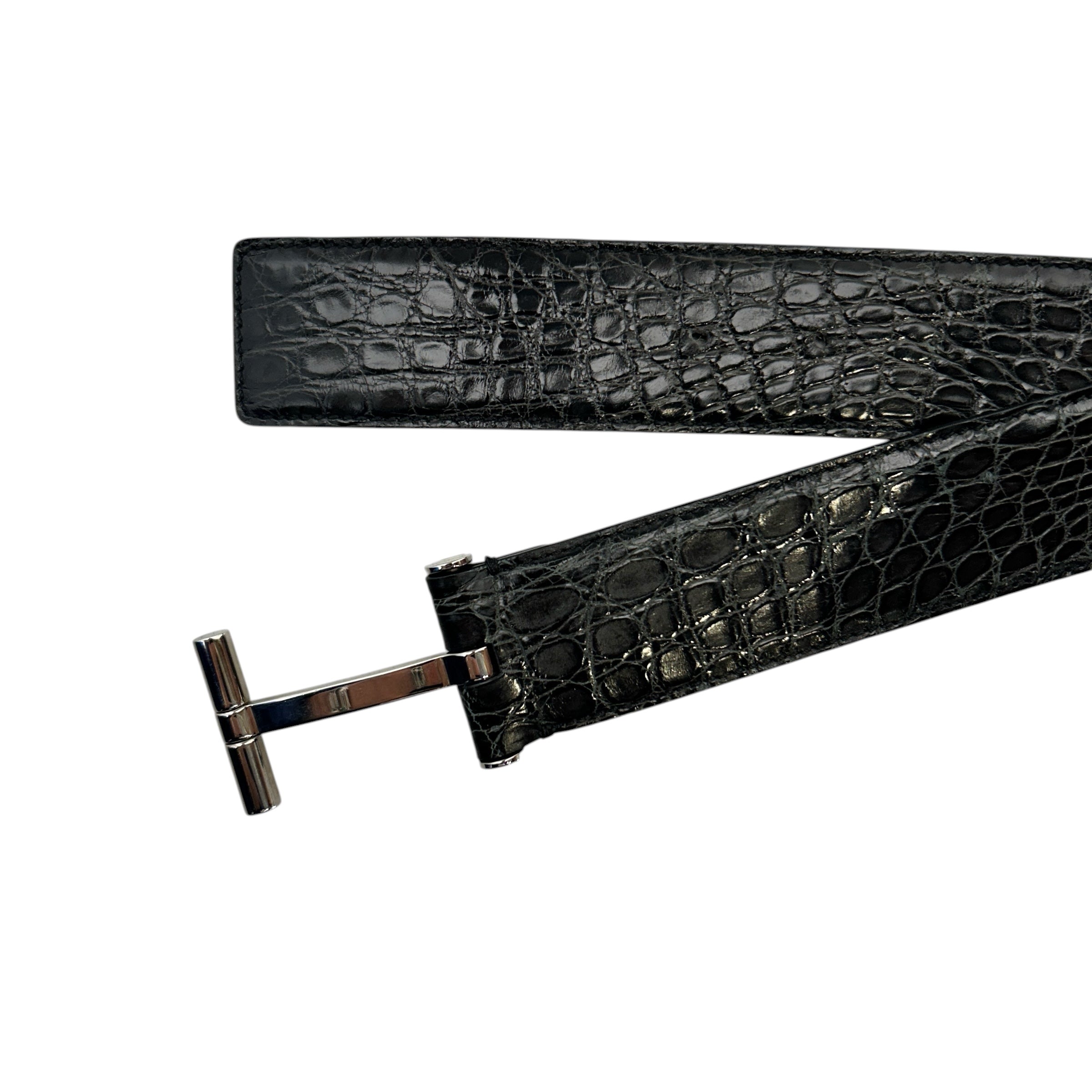 TOM FORD/Belt/Animal Pattern/BLK/Crocodile view 2