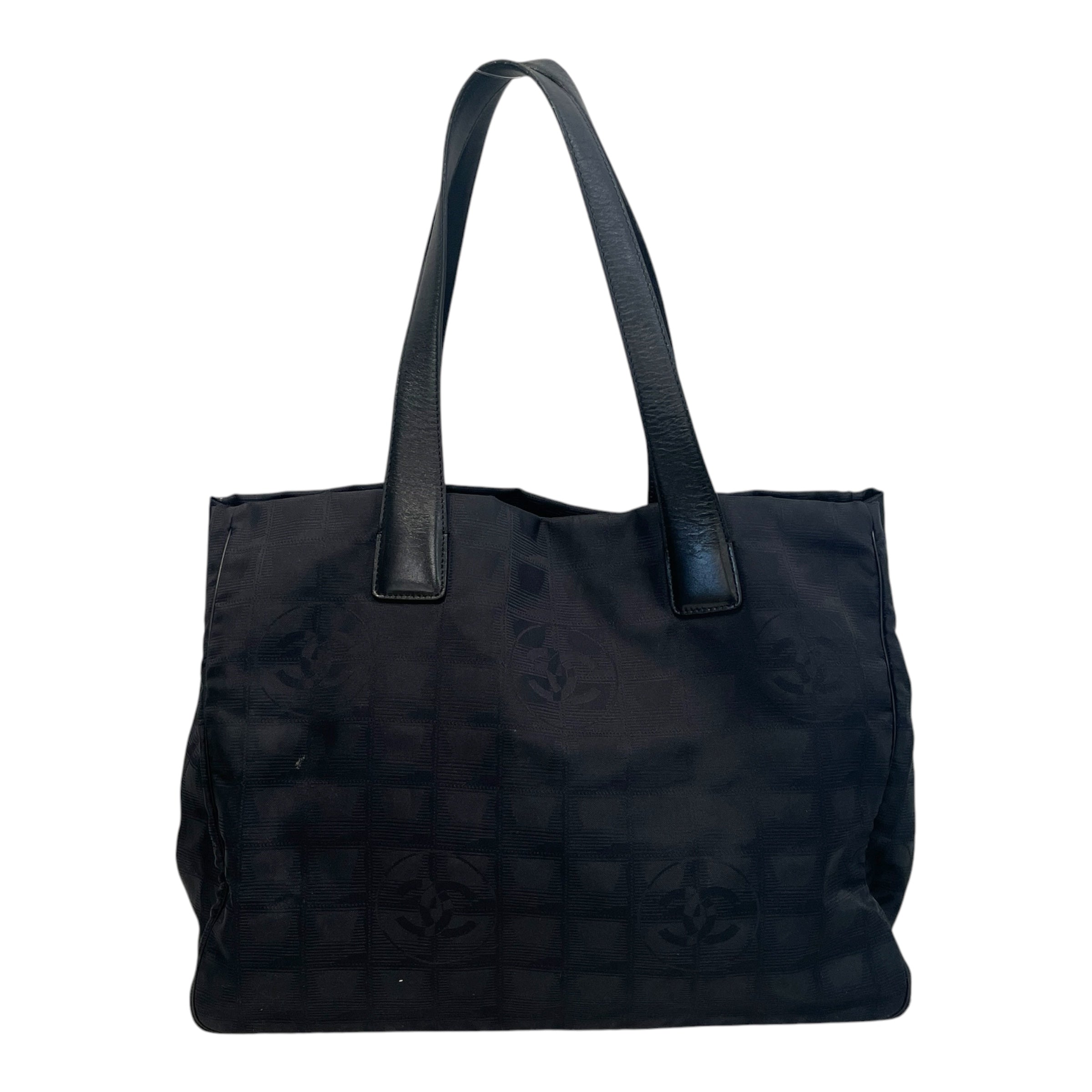 CHANEL/Tote Bag/Nylon/BLK/Travel Line view 1