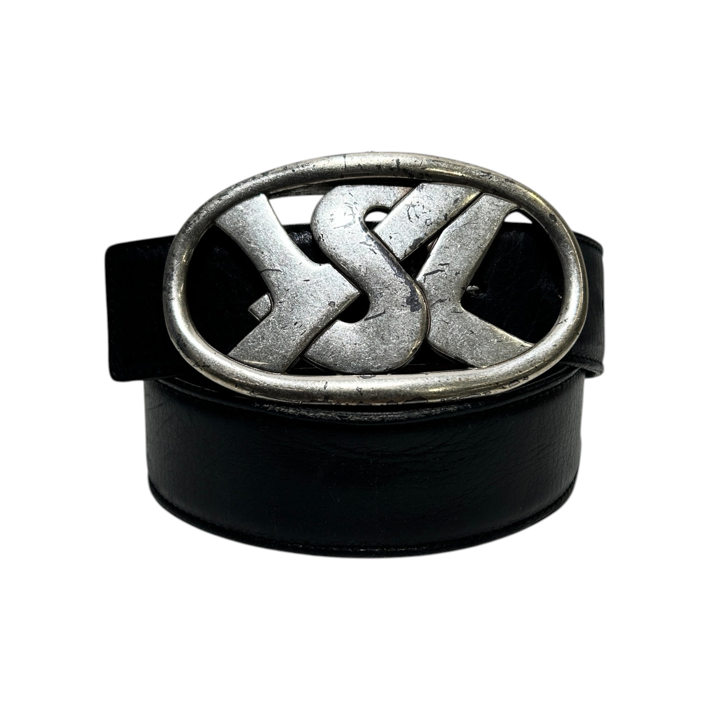 YVES SAINT LAURENT/Belt/Leather/BLK/VINTAGE YSL BELT view 1