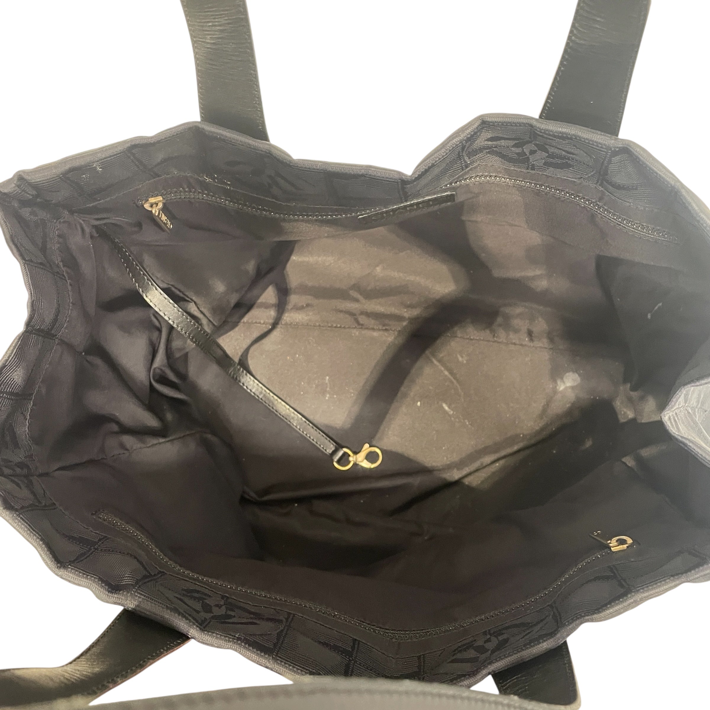 CHANEL/Tote Bag/Nylon/BLK/Travel Line view 4