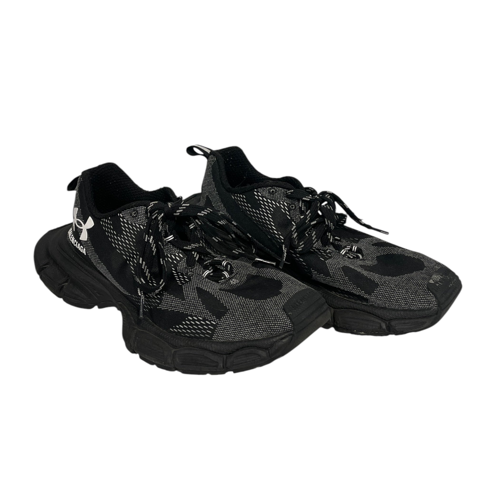 BALENCIAGA/UNDER ARMOUR/Low-Sneakers/US 12/All Over Print/BLK/ view 1