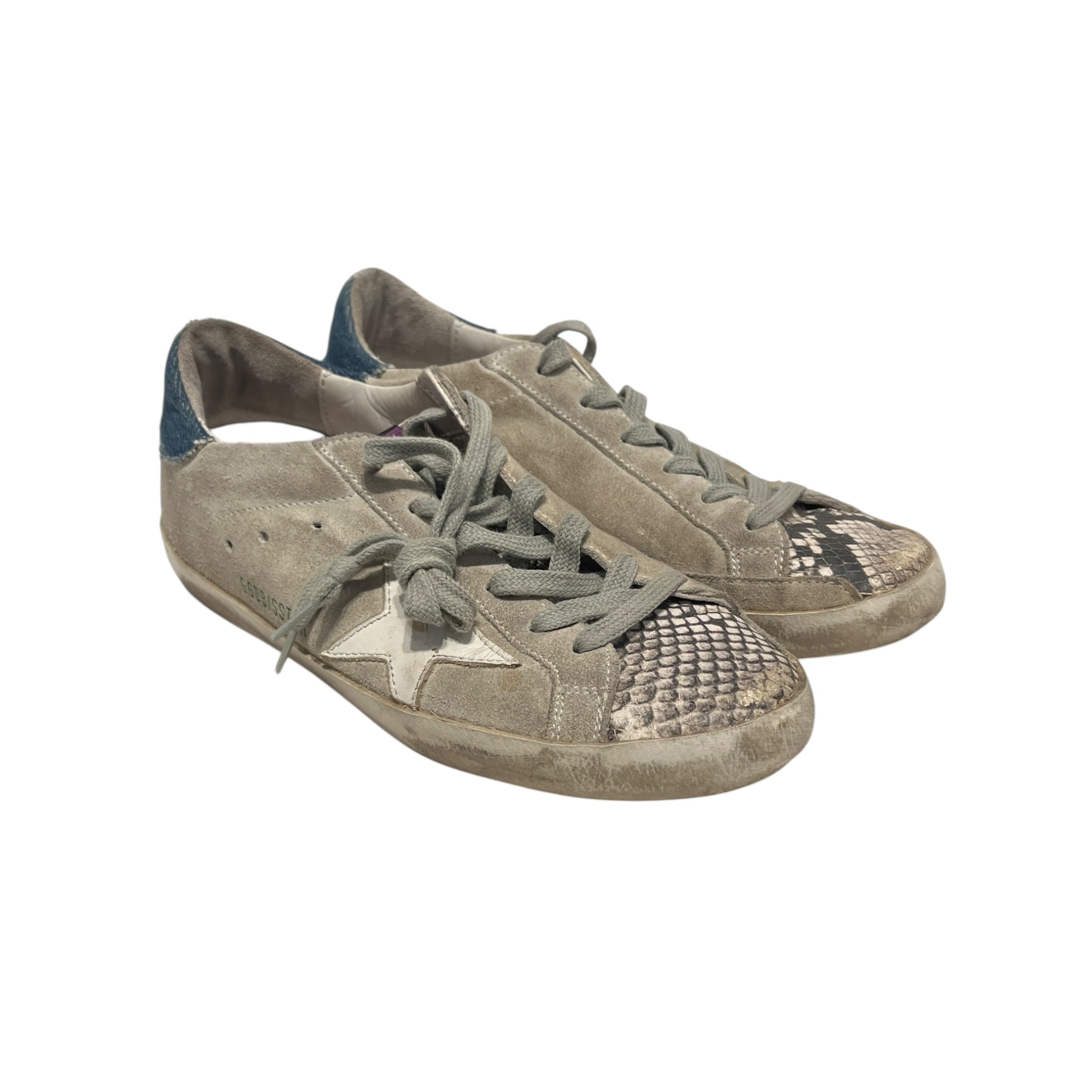 GOLDEN GOOSE/Low-Sneakers/US 5/Animal Pattern/Suede/SLV/SUPERSTAR SNEAKER view 1