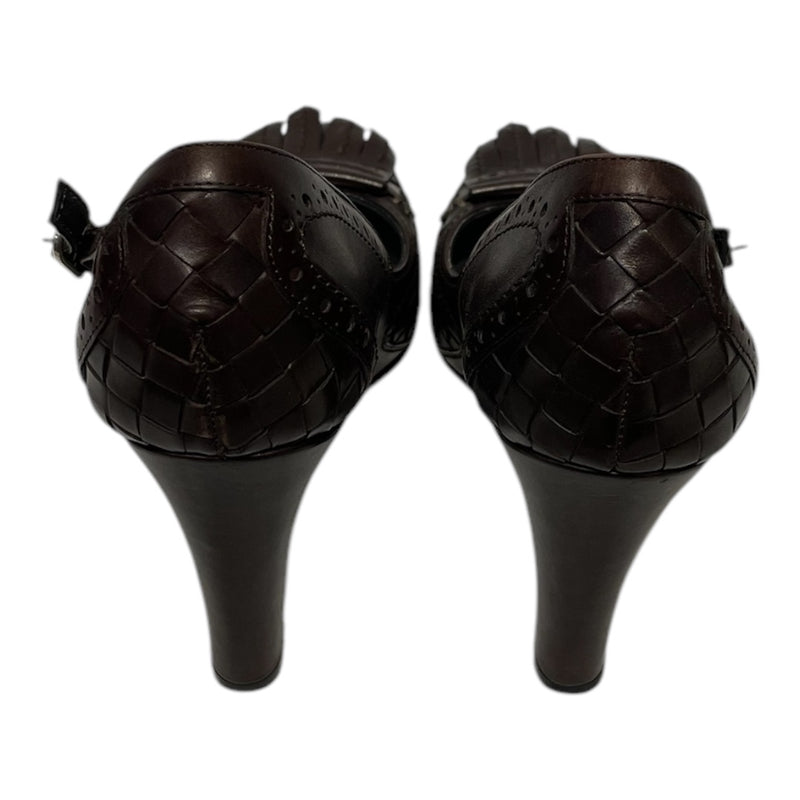 BOTTEGA VENETA/Heels/EU 37/Leather/BRW/WEAVE