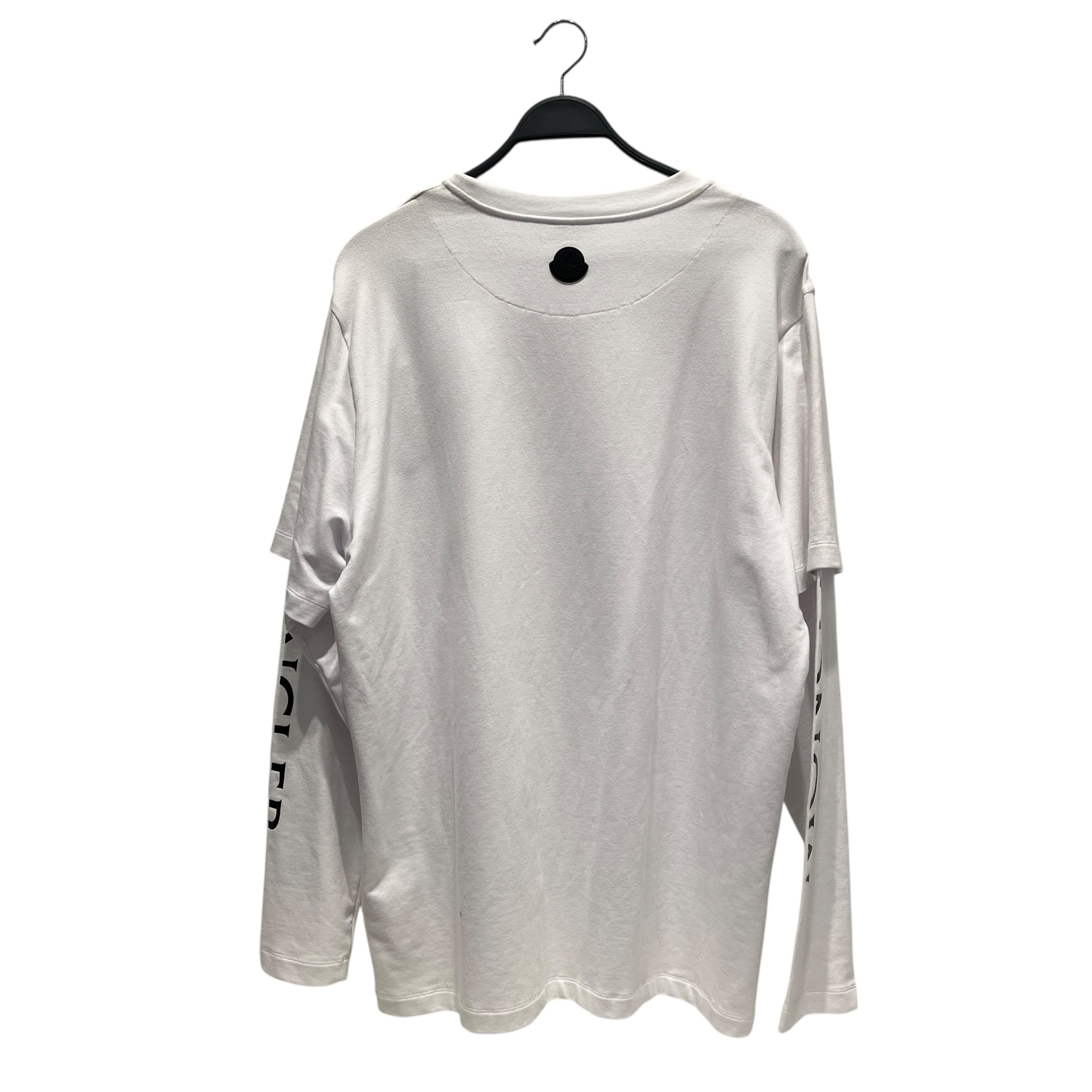 MONCLER/LS T-Shirt/XL/Cotton/WHT/MONCLER LS T SHIRT LOGO SPLOUT view 2