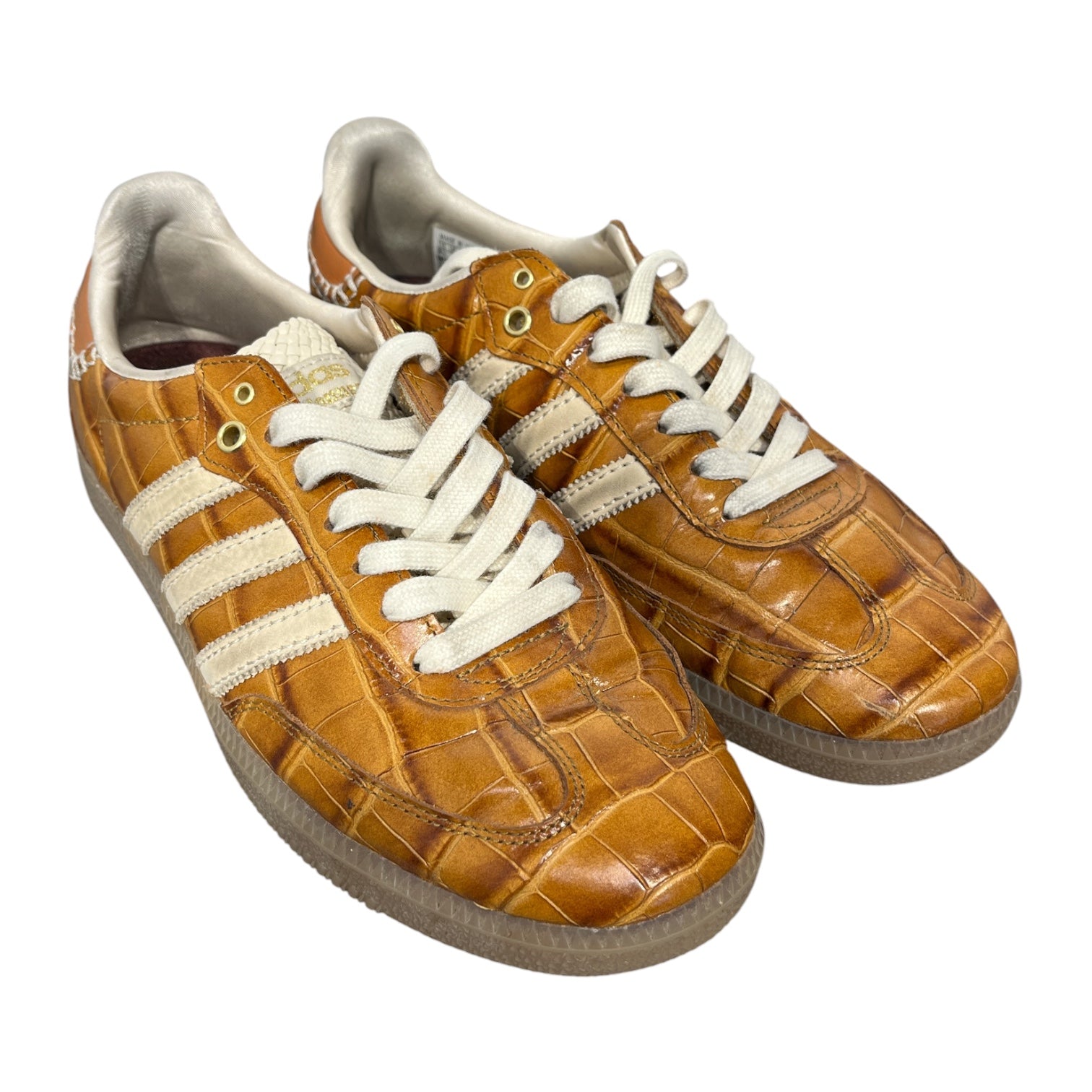 adidas/WALES BONNER/Low-Sneakers/US 8.5/Animal Pattern/Leather/CML/croc leather sambas view 1