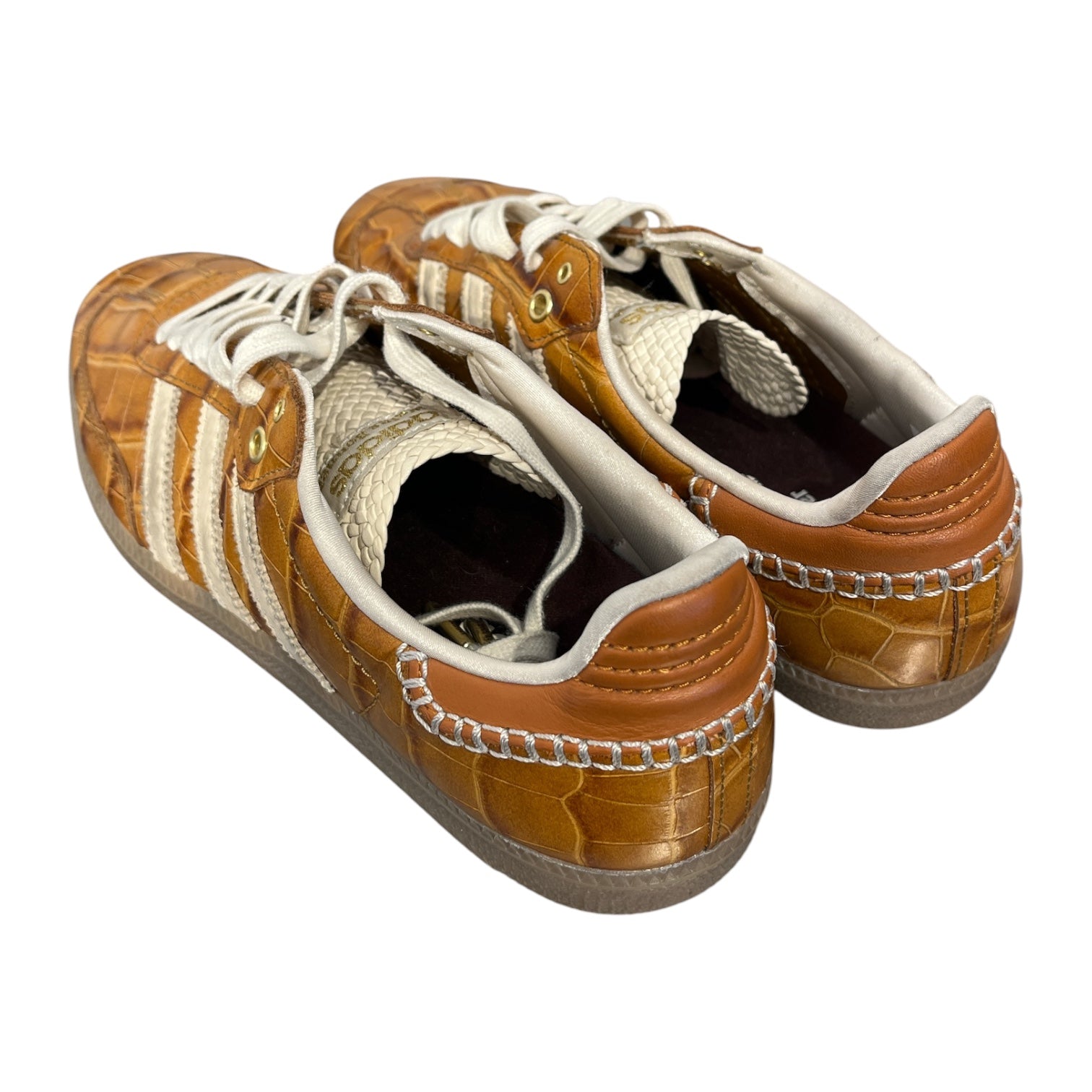 adidas/WALES BONNER/Low-Sneakers/US 8.5/Animal Pattern/Leather/CML/croc leather sambas view 2