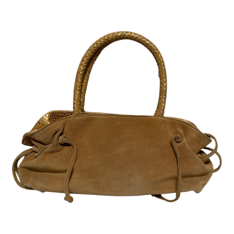 Carlos Falchi/Hand Bag/Suede/CML/woven handles