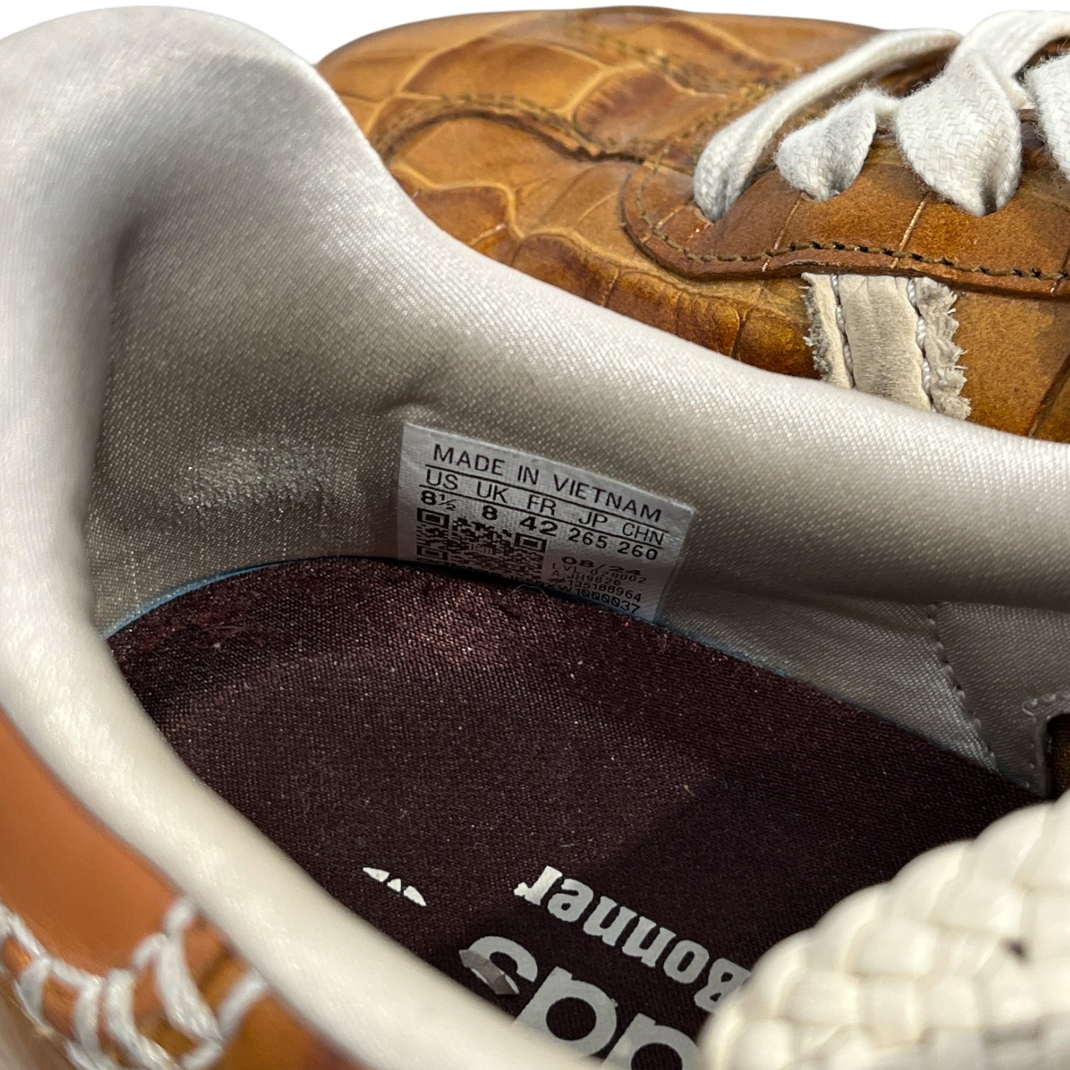 adidas/WALES BONNER/Low-Sneakers/US 8.5/Animal Pattern/Leather/CML/croc leather sambas view 3