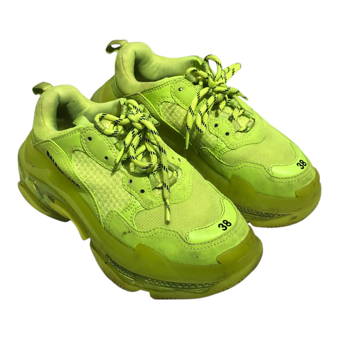 BALENCIAGA/Low-Sneakers/EU 38/GRN/NEON GREEN TRIPLE S view 1