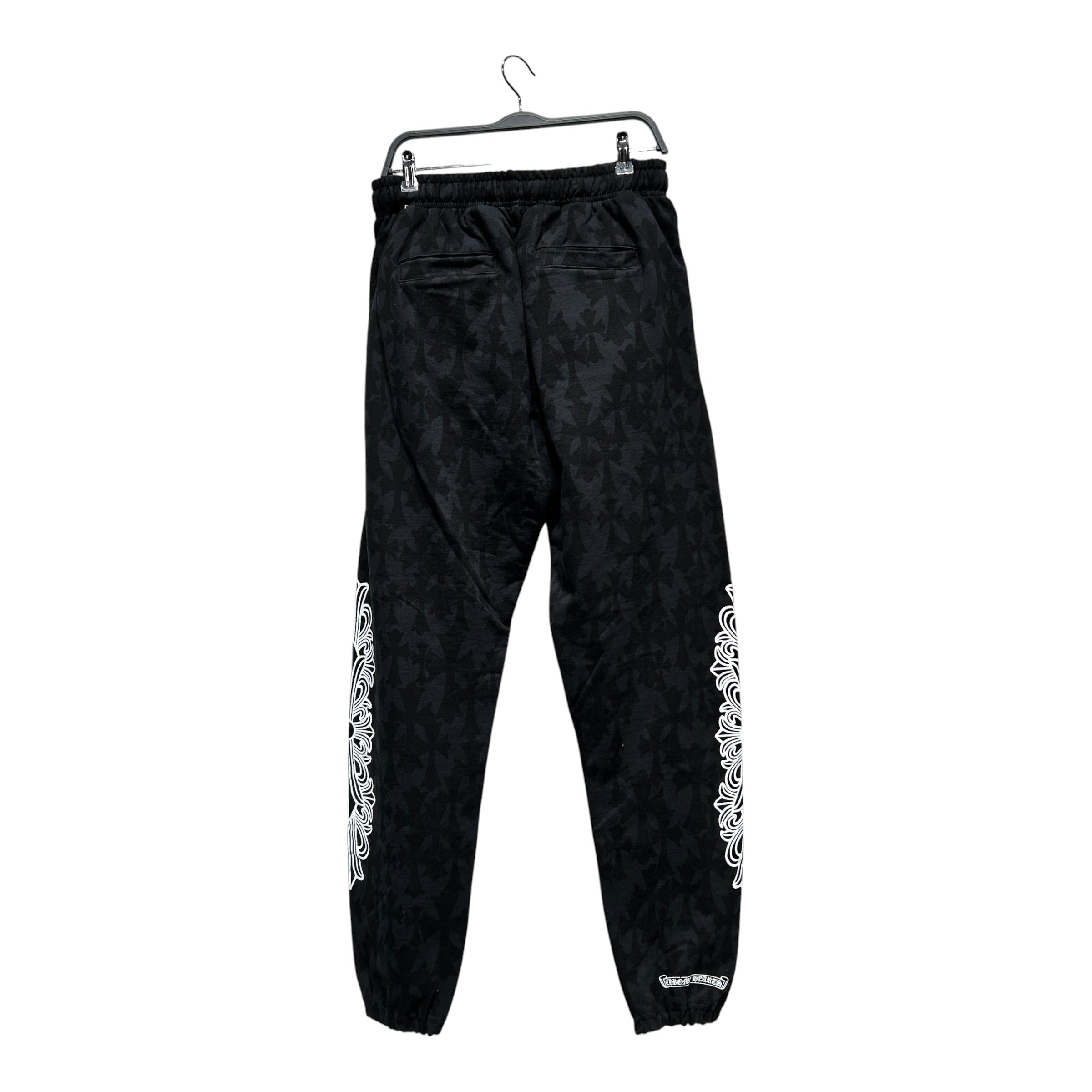 CHROME HEARTS/Pants/M/Cotton/BLK/All Over Print/cemetary cross all over view 2