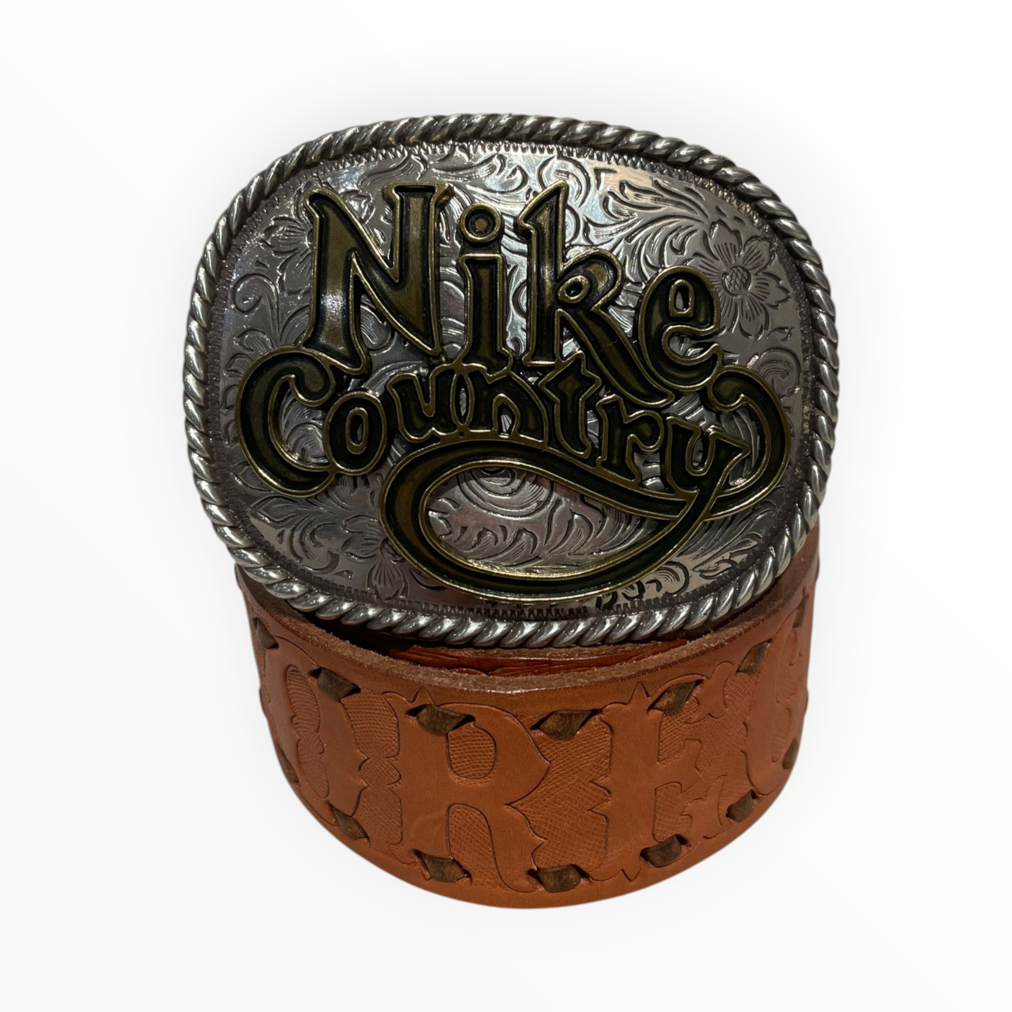 NIKE/Belt/Leather/BRW/M's/"NIKE COUNTRY" replica belt view 1