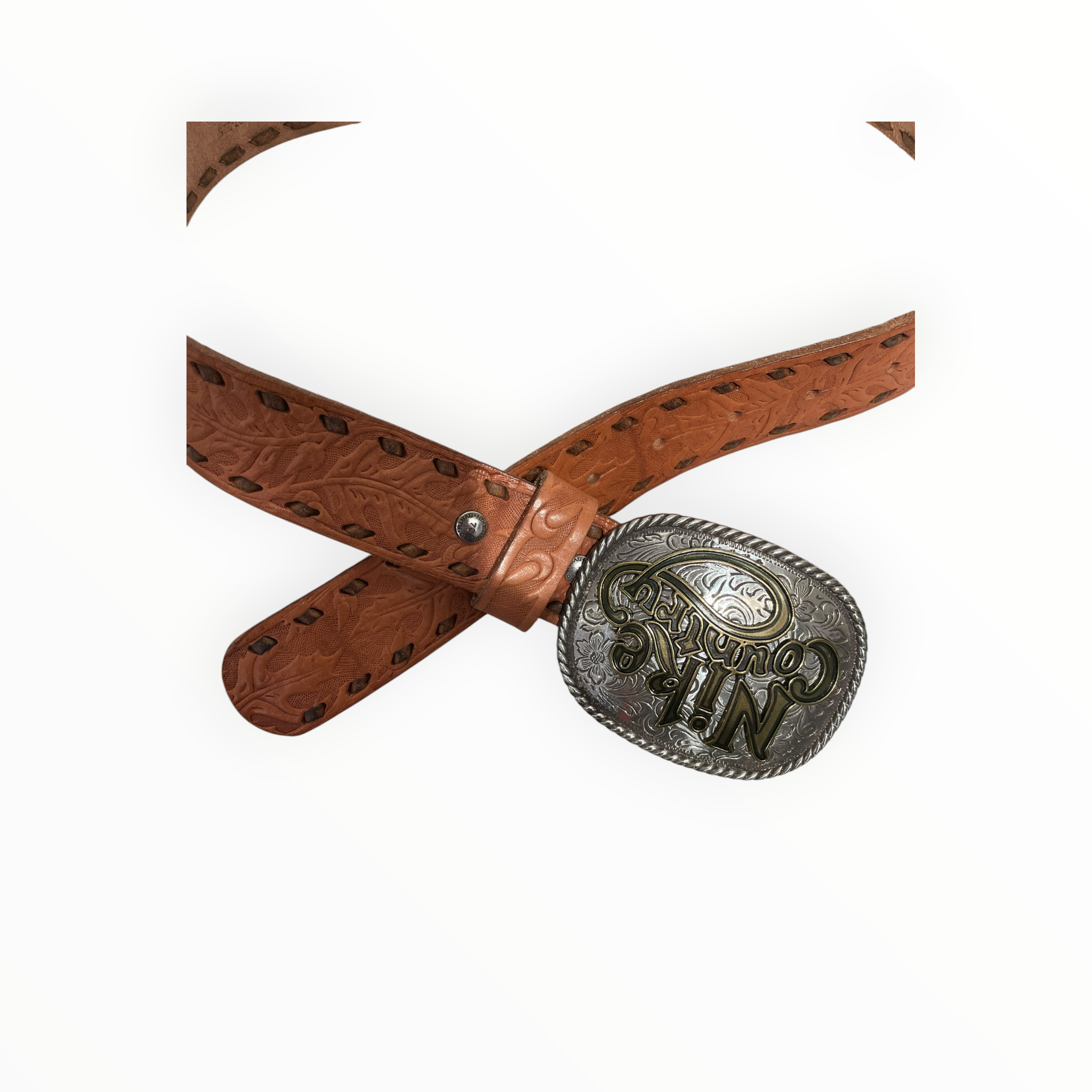 NIKE/Belt/Leather/BRW/M's/"NIKE COUNTRY" replica belt view 2