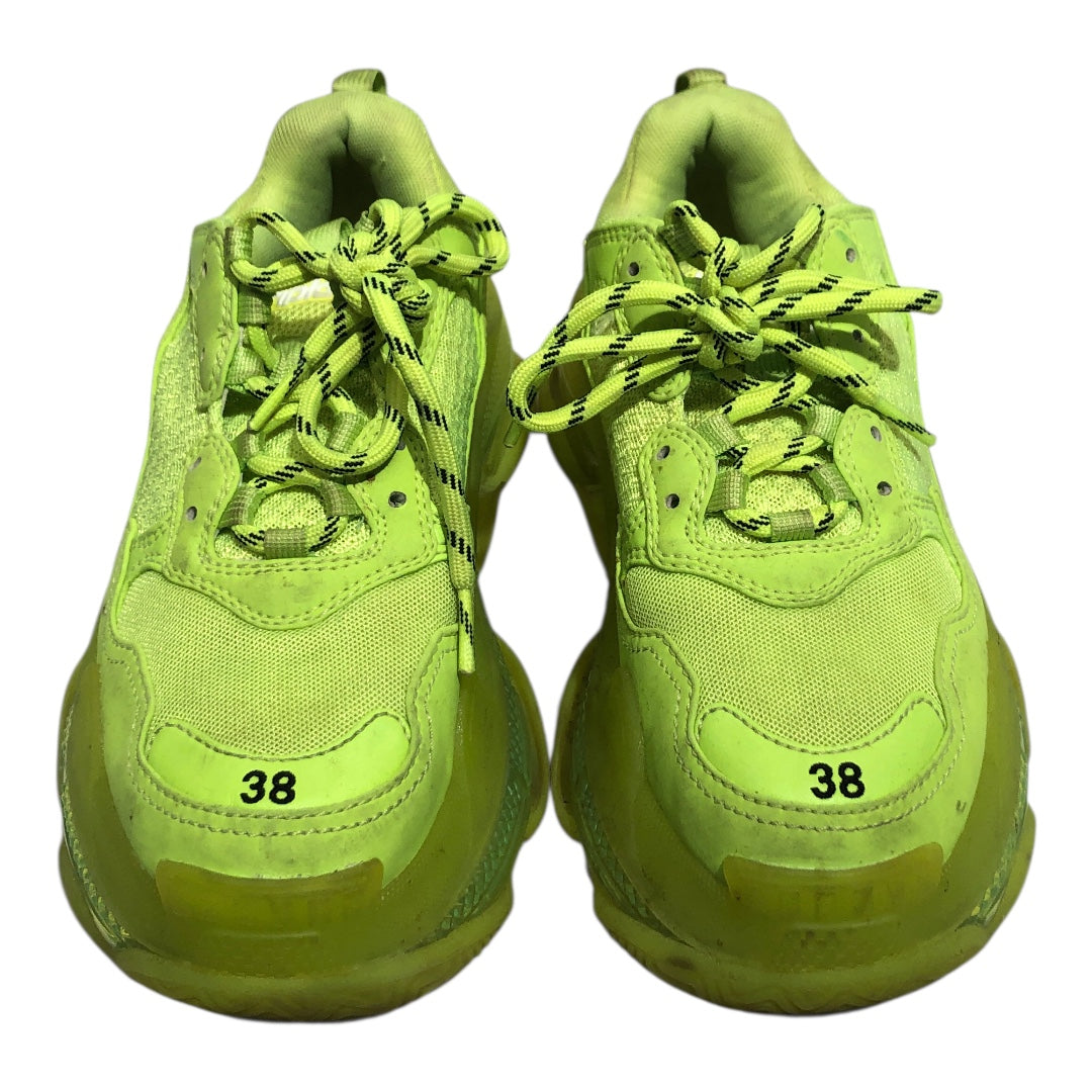 BALENCIAGA/Low-Sneakers/EU 38/GRN/NEON GREEN TRIPLE S view 3
