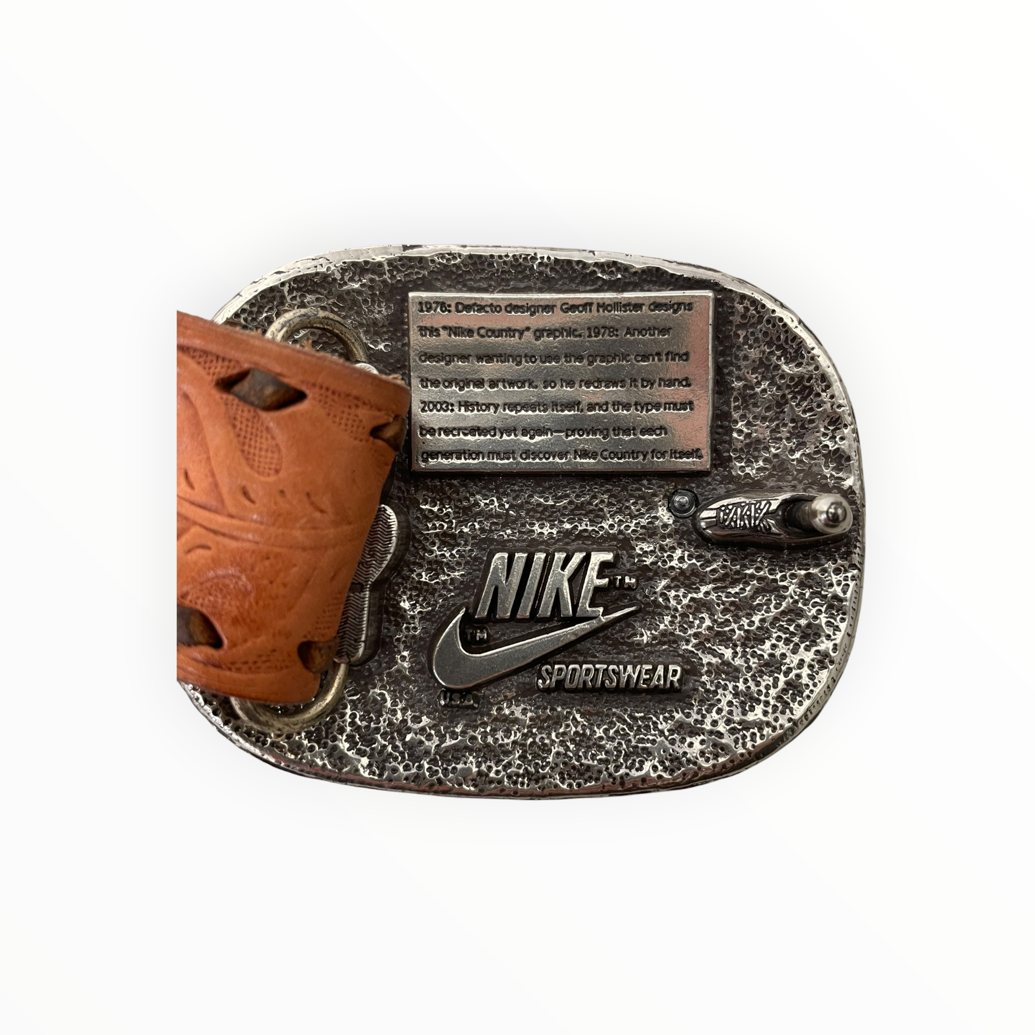 NIKE/Belt/Leather/BRW/M's/"NIKE COUNTRY" replica belt view 3