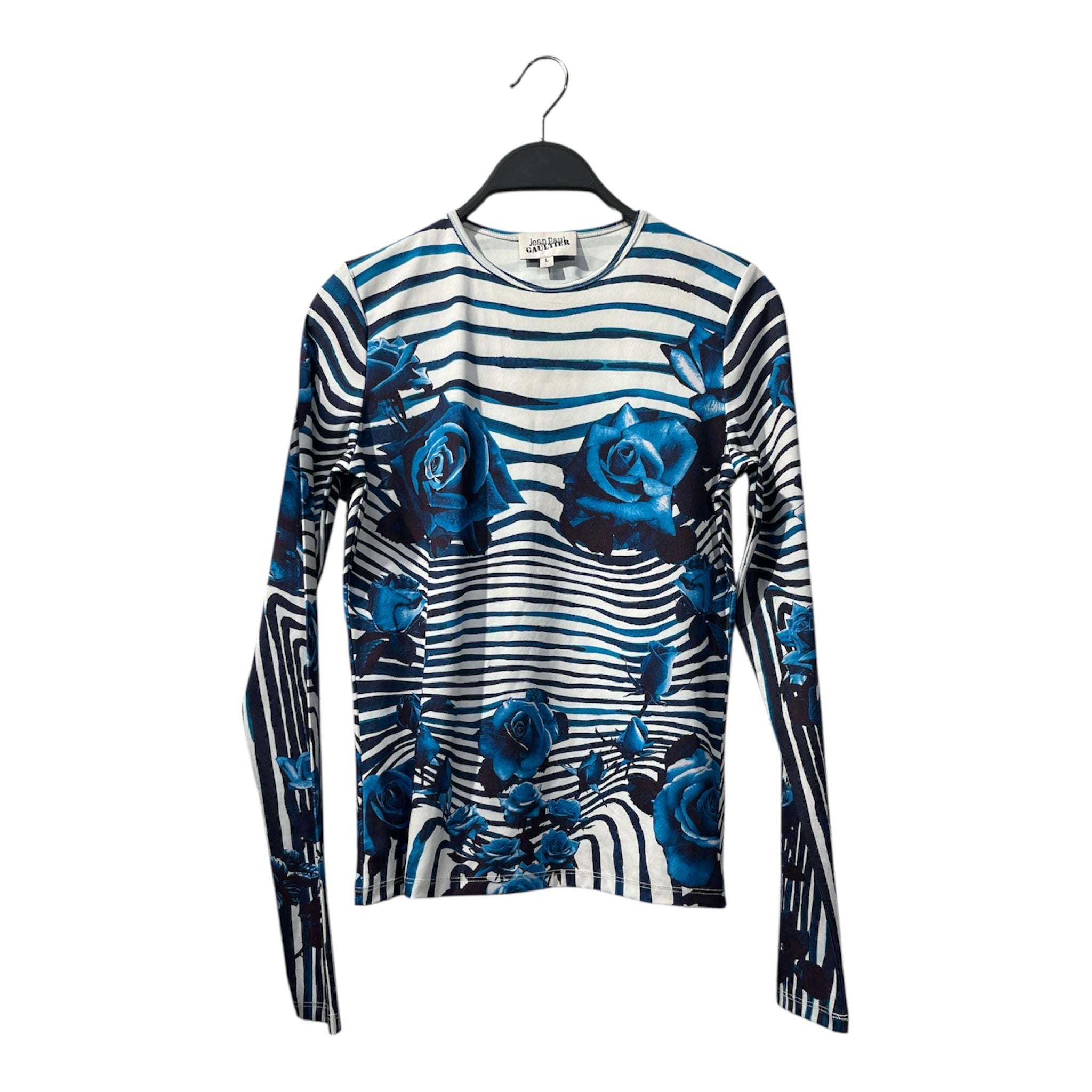 Jean Paul Gaultier/LS T-Shirt/L/Floral Pattern/BLU/ view 1