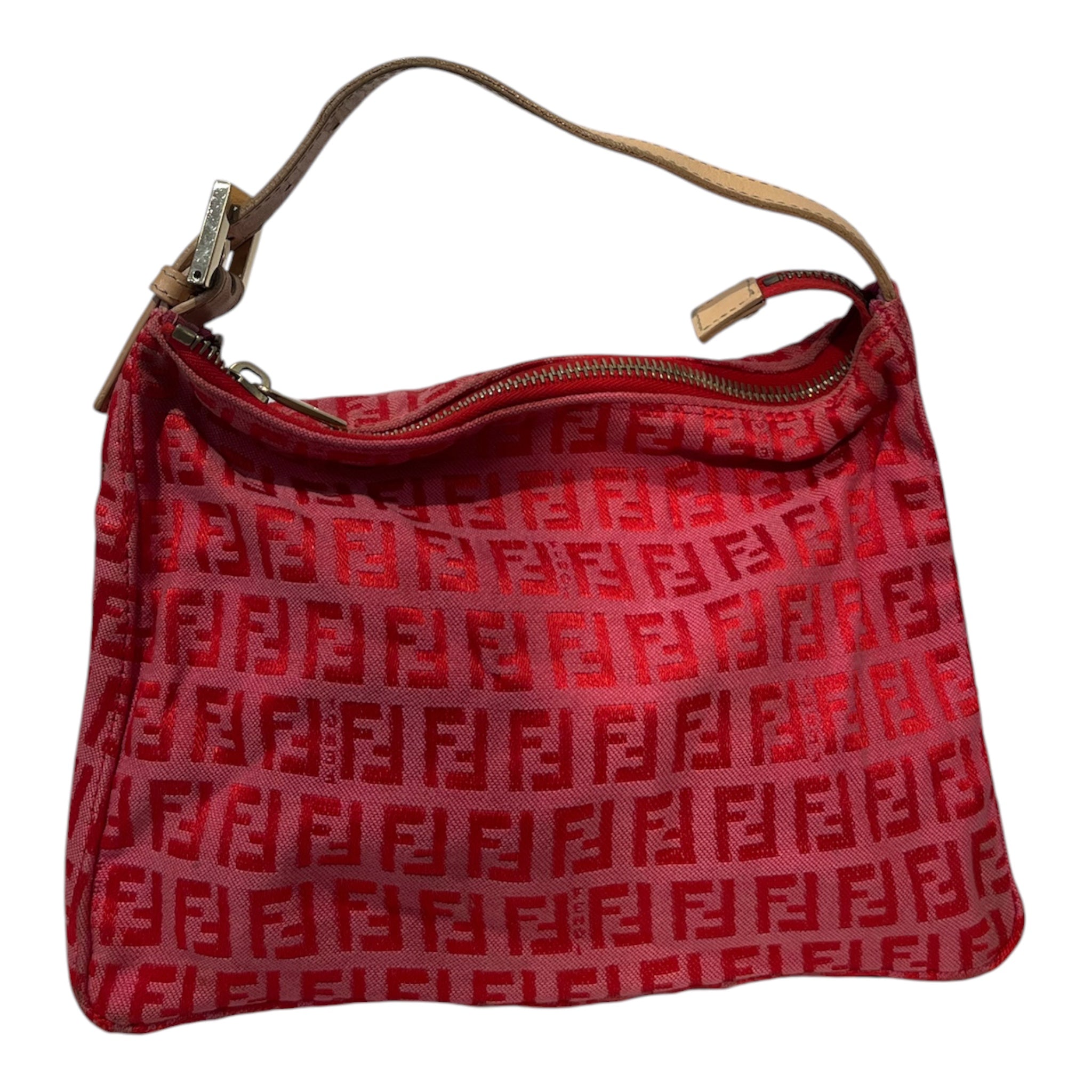 FENDI/Bag/Monogram/Cotton/RED/23728N zucchino canvas bag view 1
