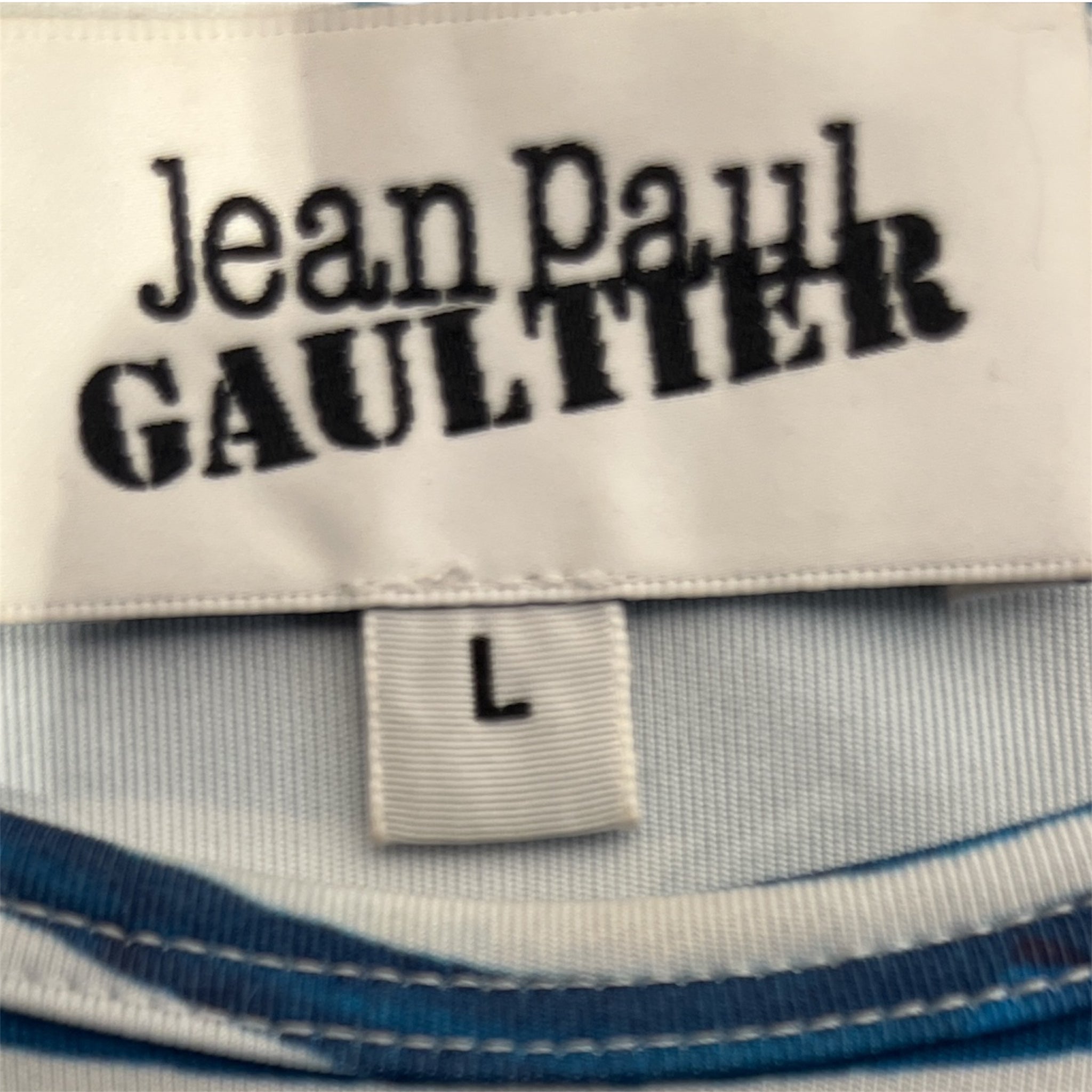 Jean Paul Gaultier/LS T-Shirt/L/Floral Pattern/BLU/ view 3