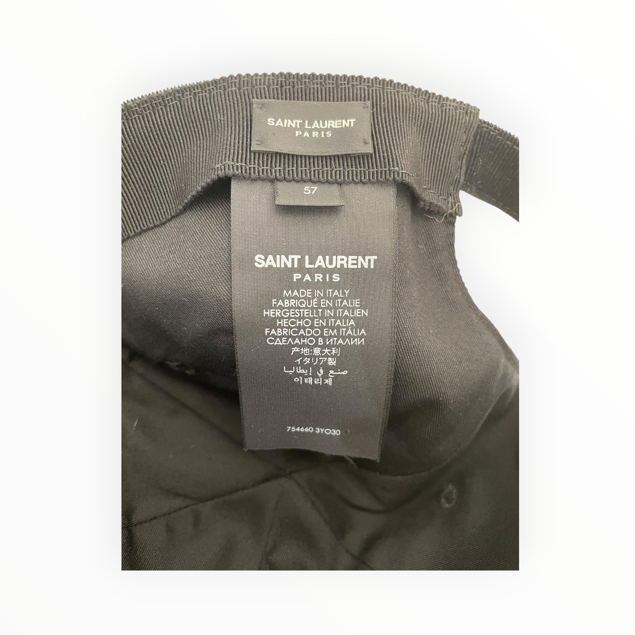 SAINT LAURENT/Cap/OS/Cotton/BLK/M's/CORDORY CAP view 3