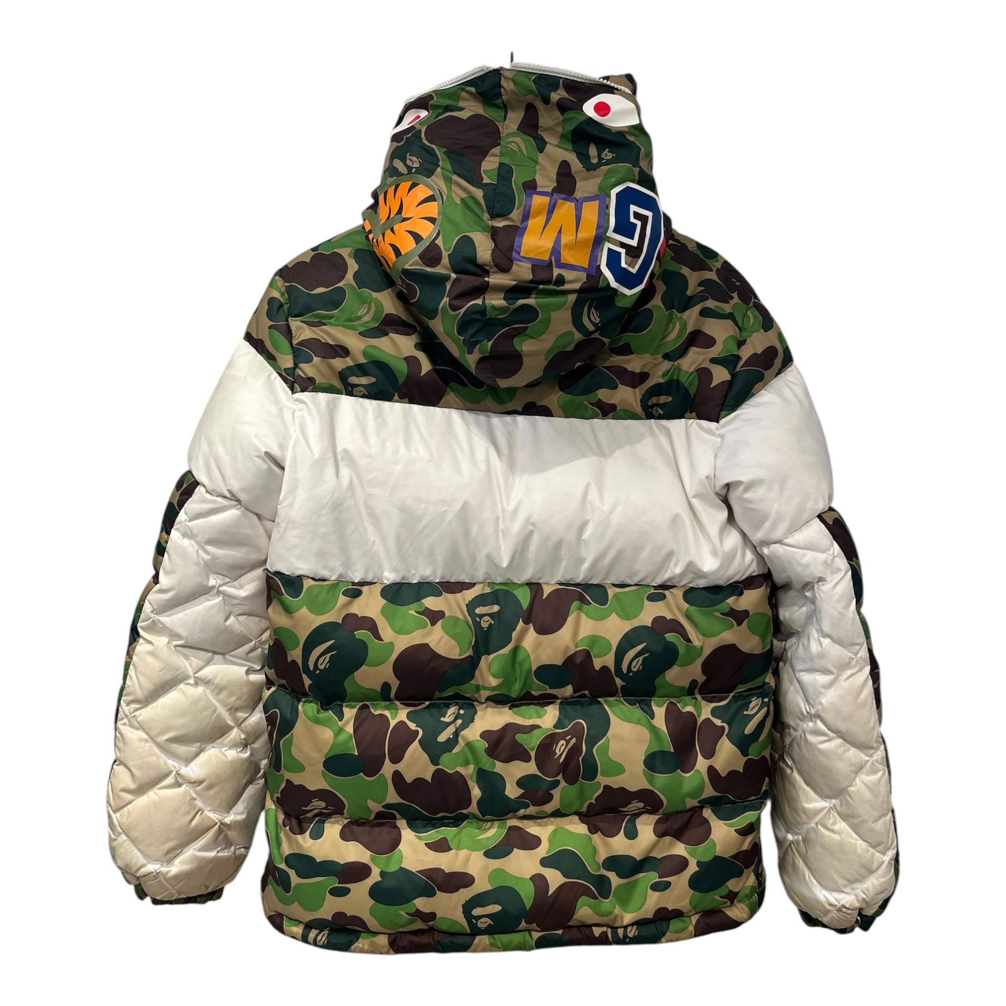 A BATHING APE/adidas/Puffer Jkt/S/Nylon/MLT/Camouflage/FULL ZIP COLLAB COAT view 2