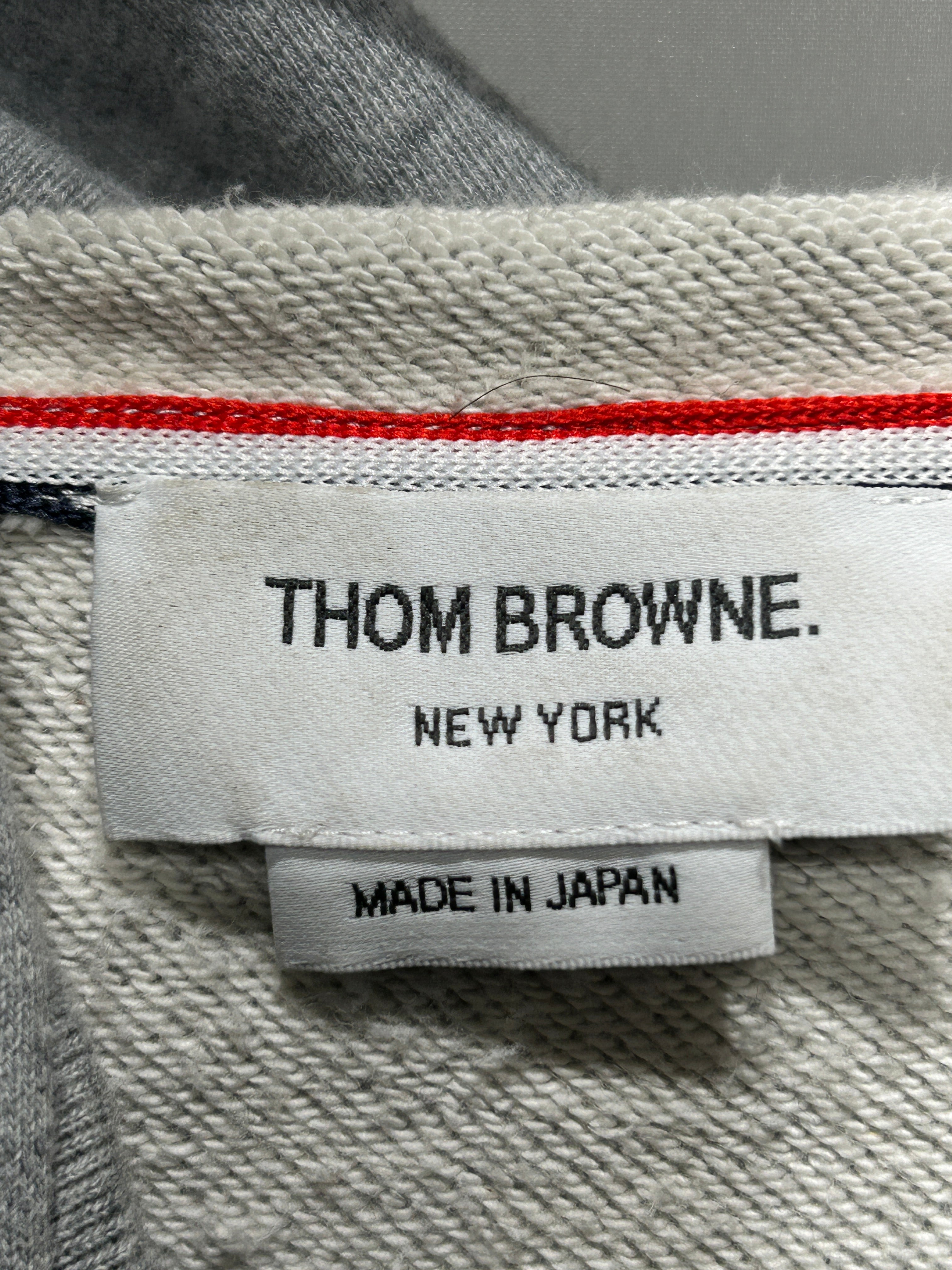 THOM BROWNE. NEW YORK/Zip Up Hoodie/3/Cotton/GRY/ view 4