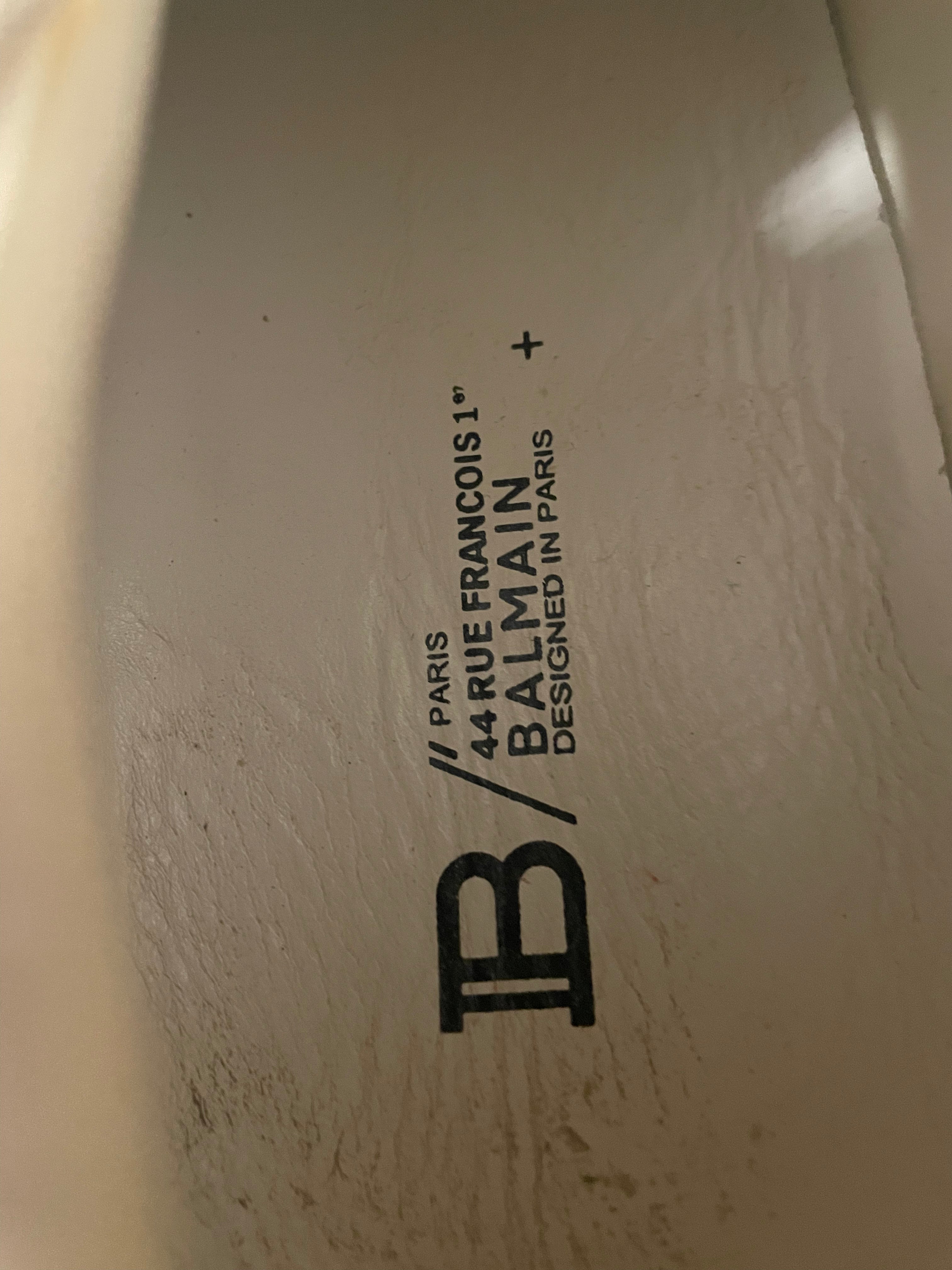 BALMAIN/Low-Sneakers/US 9/Leather/WHT/Neoprine view 3