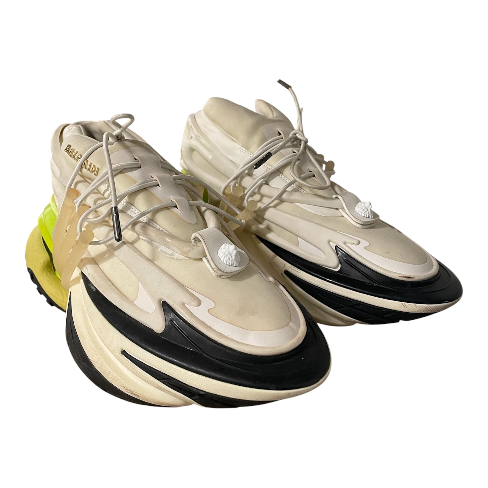BALMAIN/Low-Sneakers/US 9/Leather/WHT/Neoprine view 1