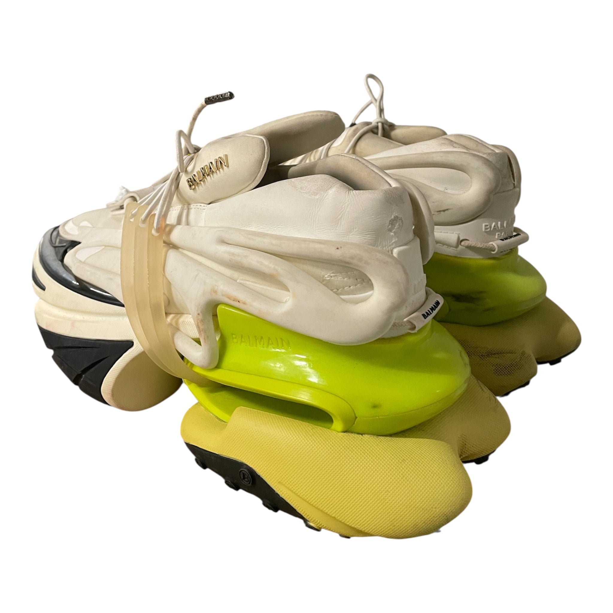 BALMAIN/Low-Sneakers/US 9/Leather/WHT/Neoprine view 2