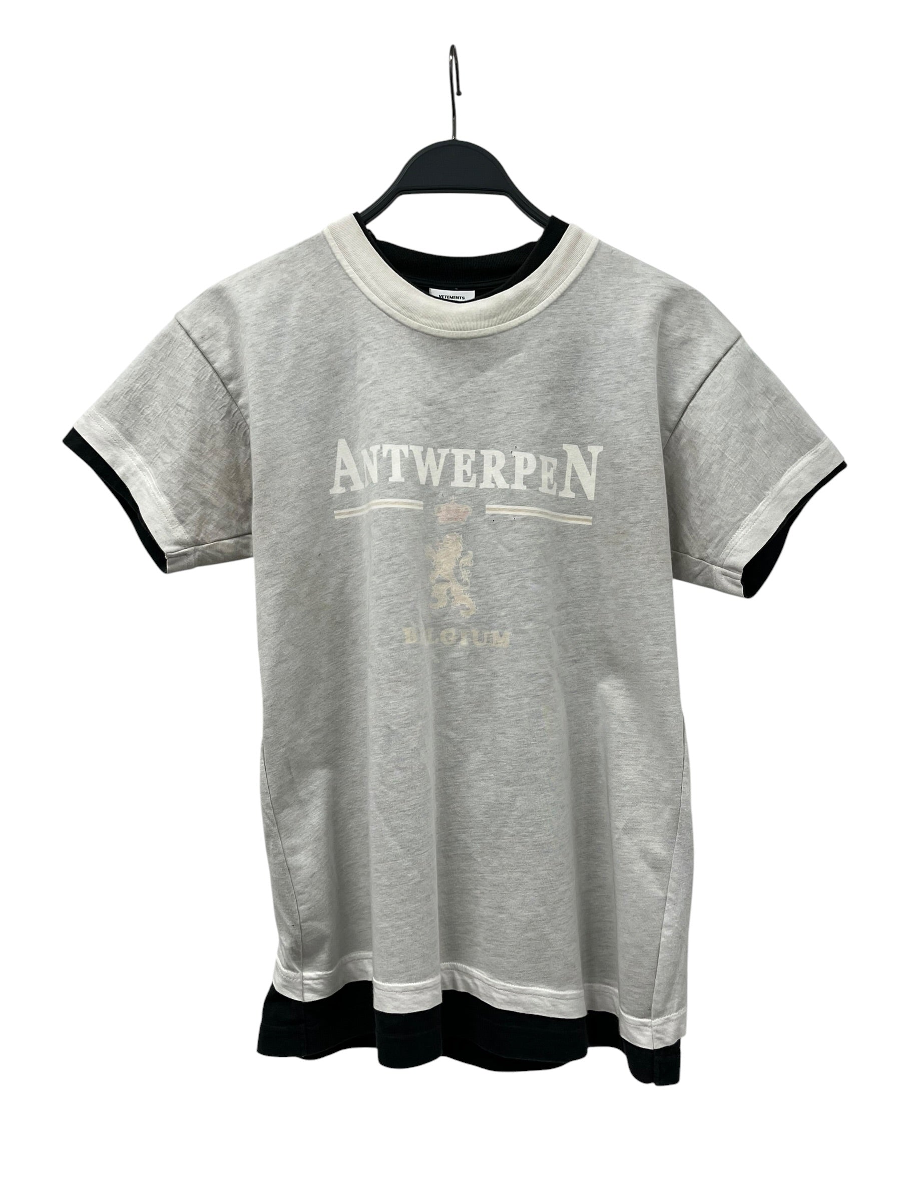 VETEMENTS/Hanes/T-Shirt/S/Cotton/WHT/DOUBLE LAYERED T-SHIRT view 1