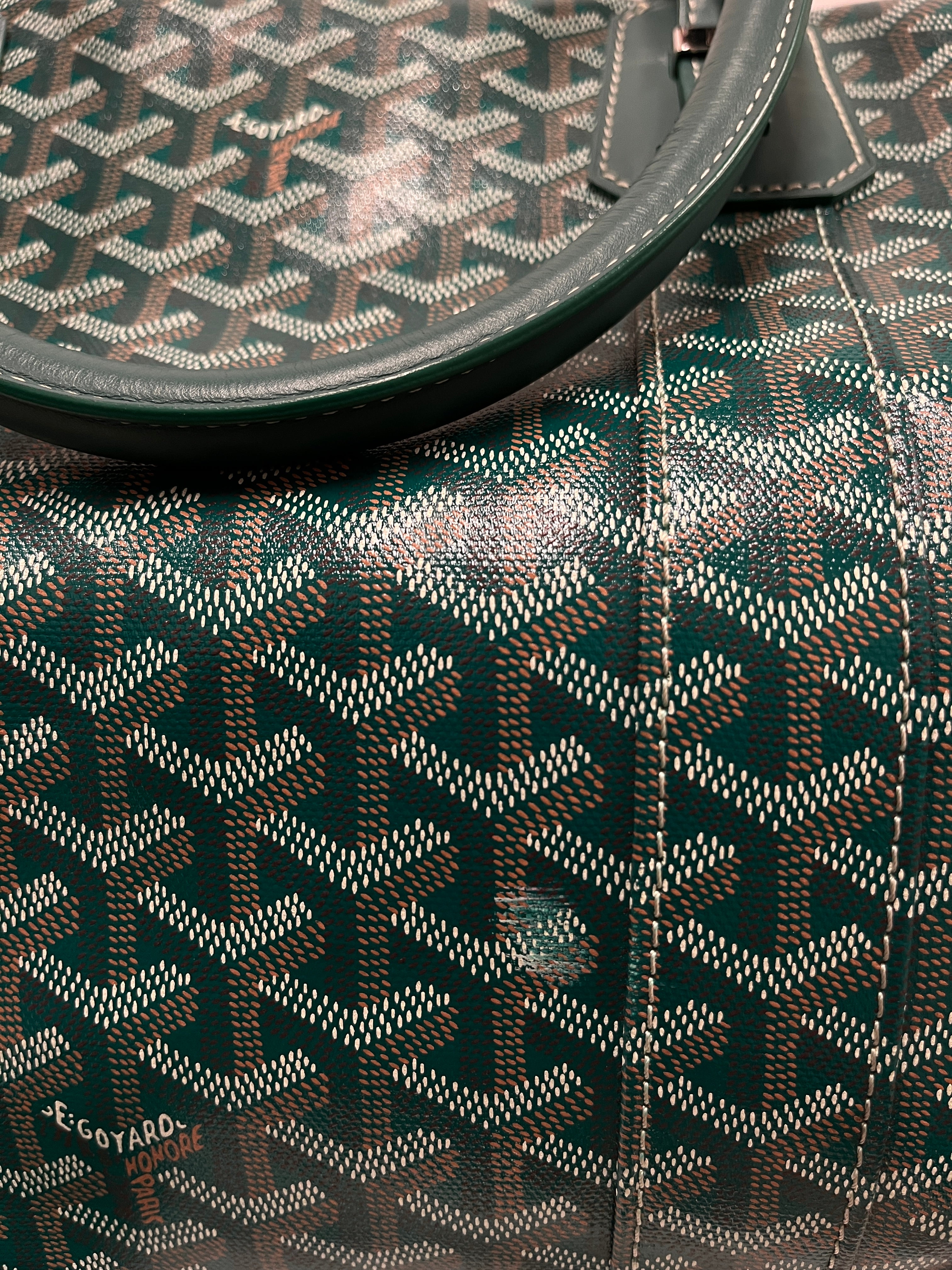 GOYARD/Luggage/Monogram/Leather/GRN/Boeing 55 Duffel view 7