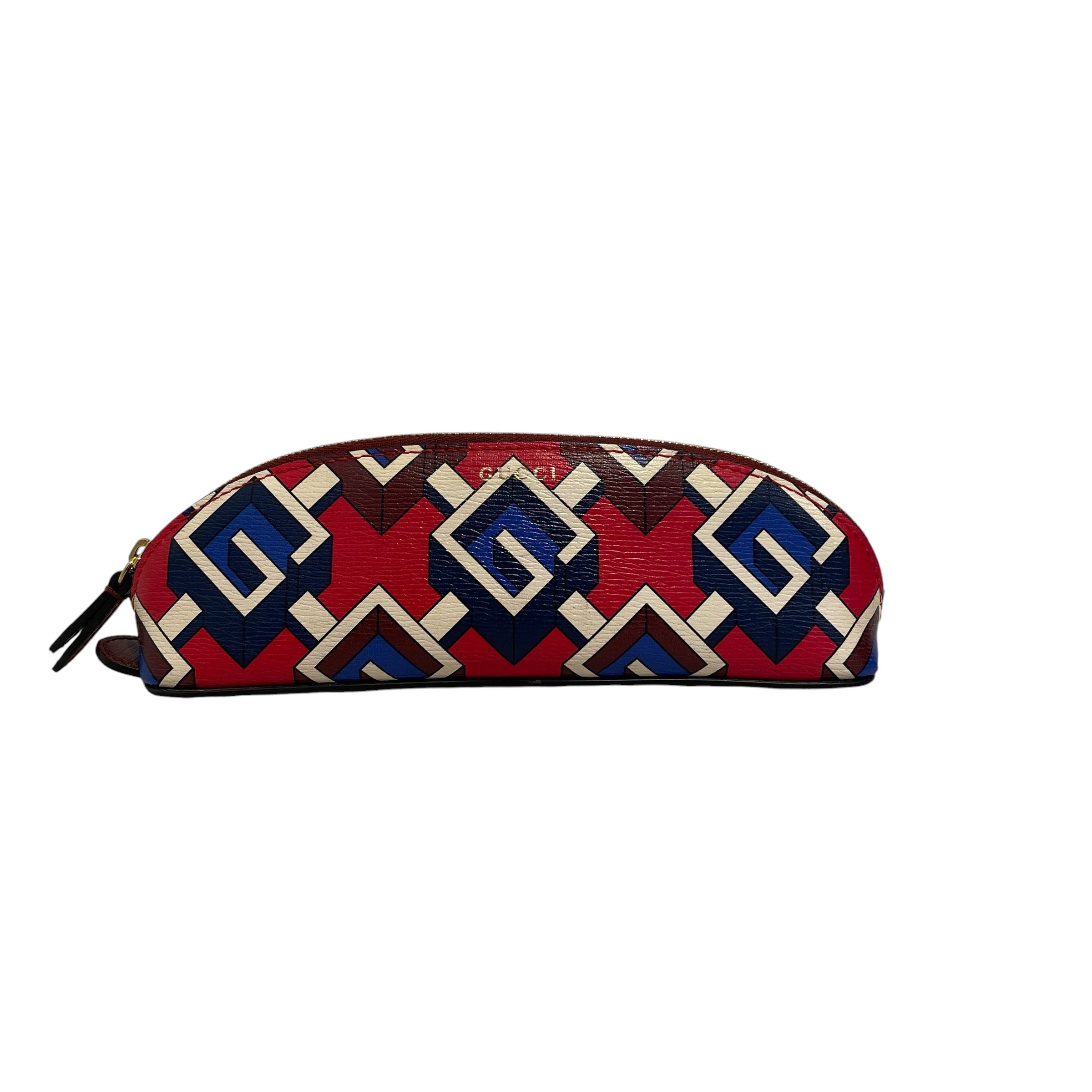 GUCCI/Accessories/Monogram/Leather/RED/Geometric Pattern Pencil Case view 1